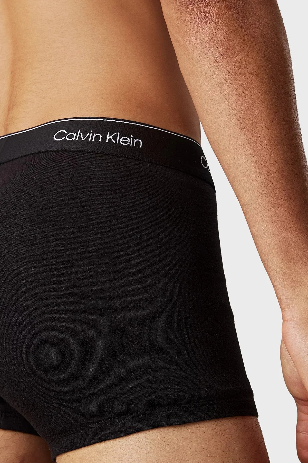 US Calvin Klein Logolu Streç Pamuklu 3 Pack LV00NB4392TM6 Erkek Boxer LV00NB4392 TM6 SİYAH - 12