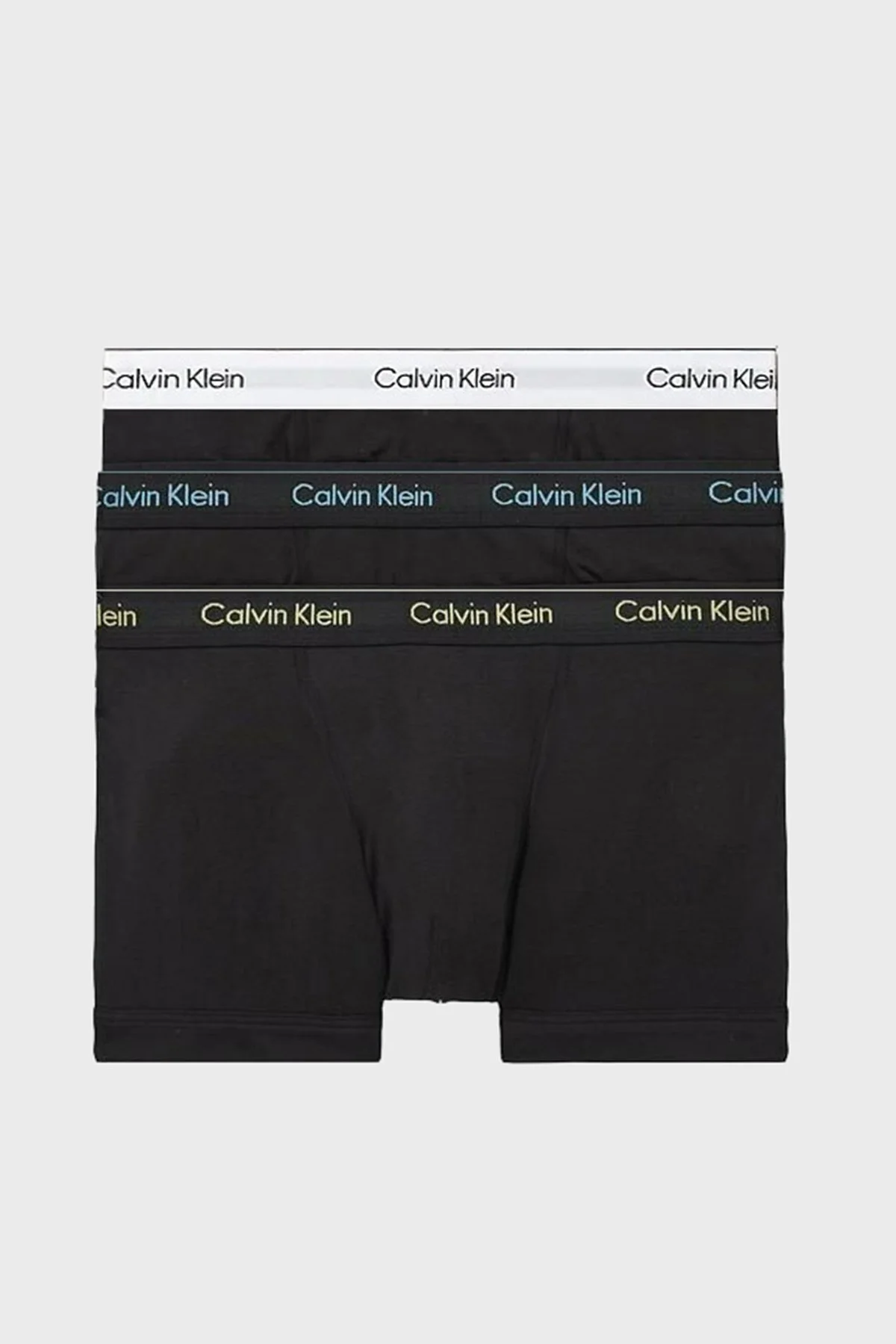 US Calvin Klein Logolu Streç Pamuklu 3 Pack LV00NB4392VR9 Erkek Boxer LV00NB4392 VR9 SİYAH - 7