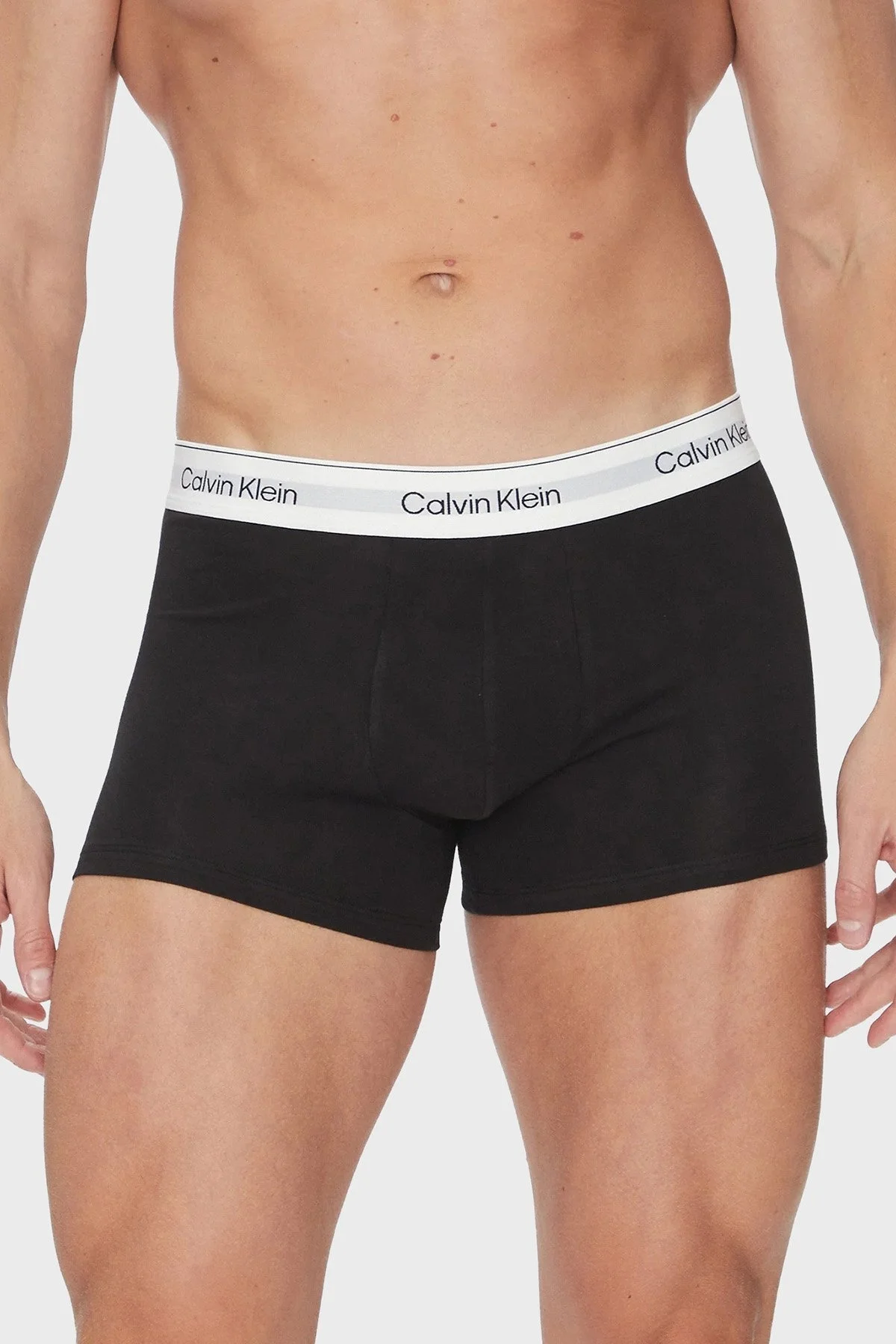 US Calvin Klein Logolu Streç Pamuklu 3 Pack LV00NB4392VR9 Erkek Boxer LV00NB4392 VR9 SİYAH - 10