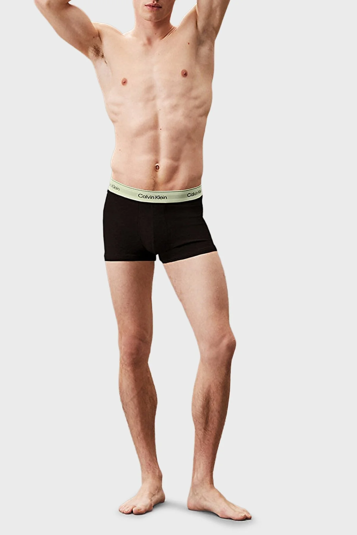 US Calvin Klein Logolu Streç Pamuklu 3 Pack LV00NB4392VRB Erkek Boxer LV00NB4392 VRB SİYAH - 8