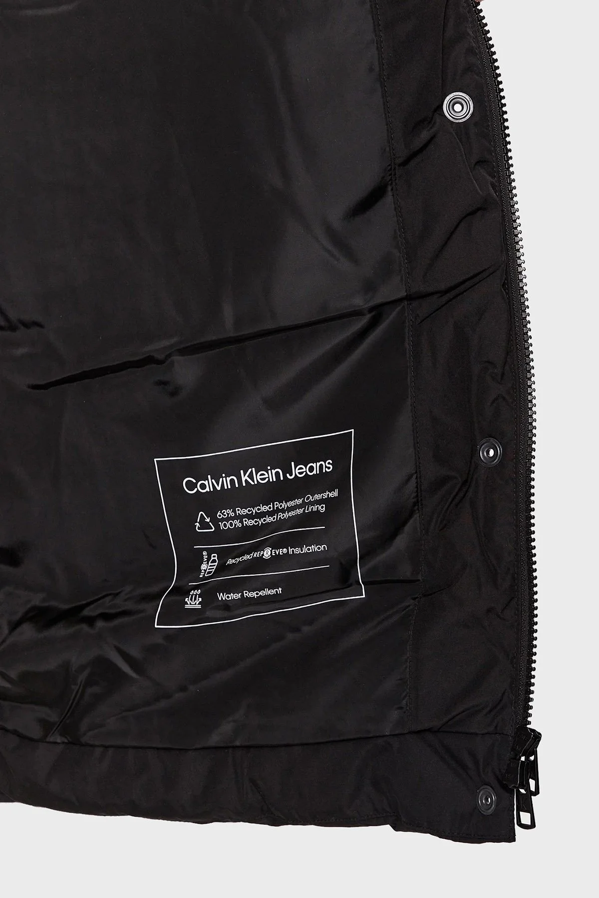 Calvin Klein Logolu Su Geçirmez Dik Yaka J20J221734BEH Bayan Yelek J20J221734 BEH SİYAH - 5