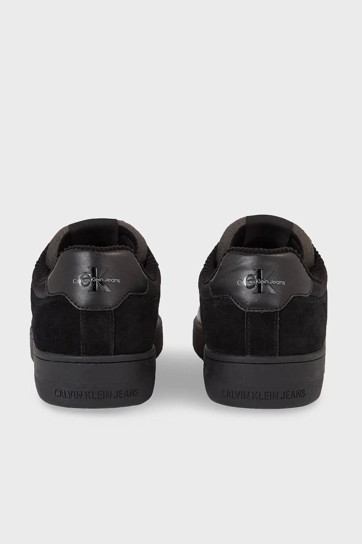Calvin Klein Logolu Süet Deri Sneaker YM0YM007830GT Erkek Ayakkabı YM0YM00783 0GT SİYAH - 4