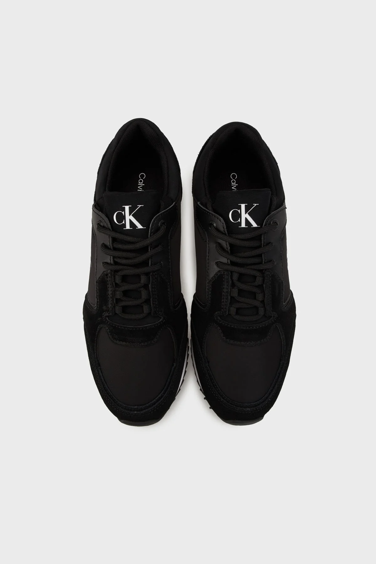 Calvin Klein Logolu Süet Detaylı Sneaker YW0YW0164401W Bayan Ayakkabı YW0YW01644 01W SİYAH - 4
