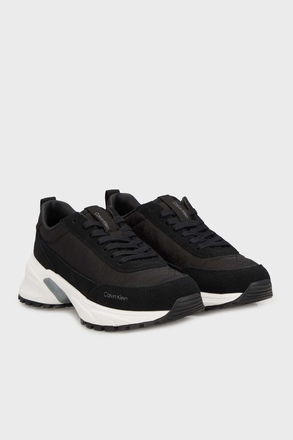 Calvin Klein Logolu Süet Detaylı Sneaker YW0YW0199501O Bayan Ayakkabı YW0YW01995 01O SİYAH - 3