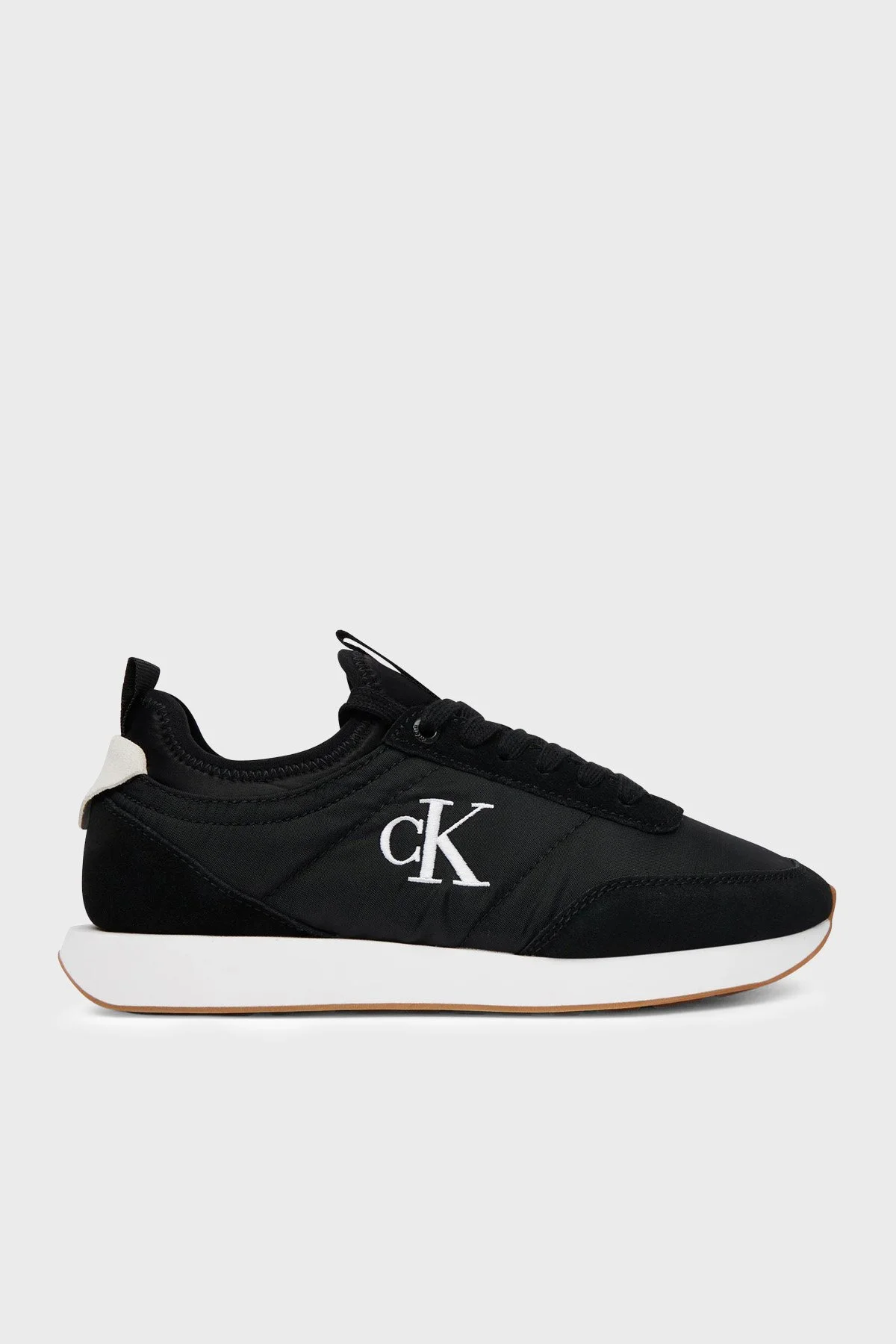 Calvin Klein Logolu Süet Detaylı Sneaker YW0YW020600GM Kadın Ayakkabı YW0YW02060 0GM SİYAH - 1