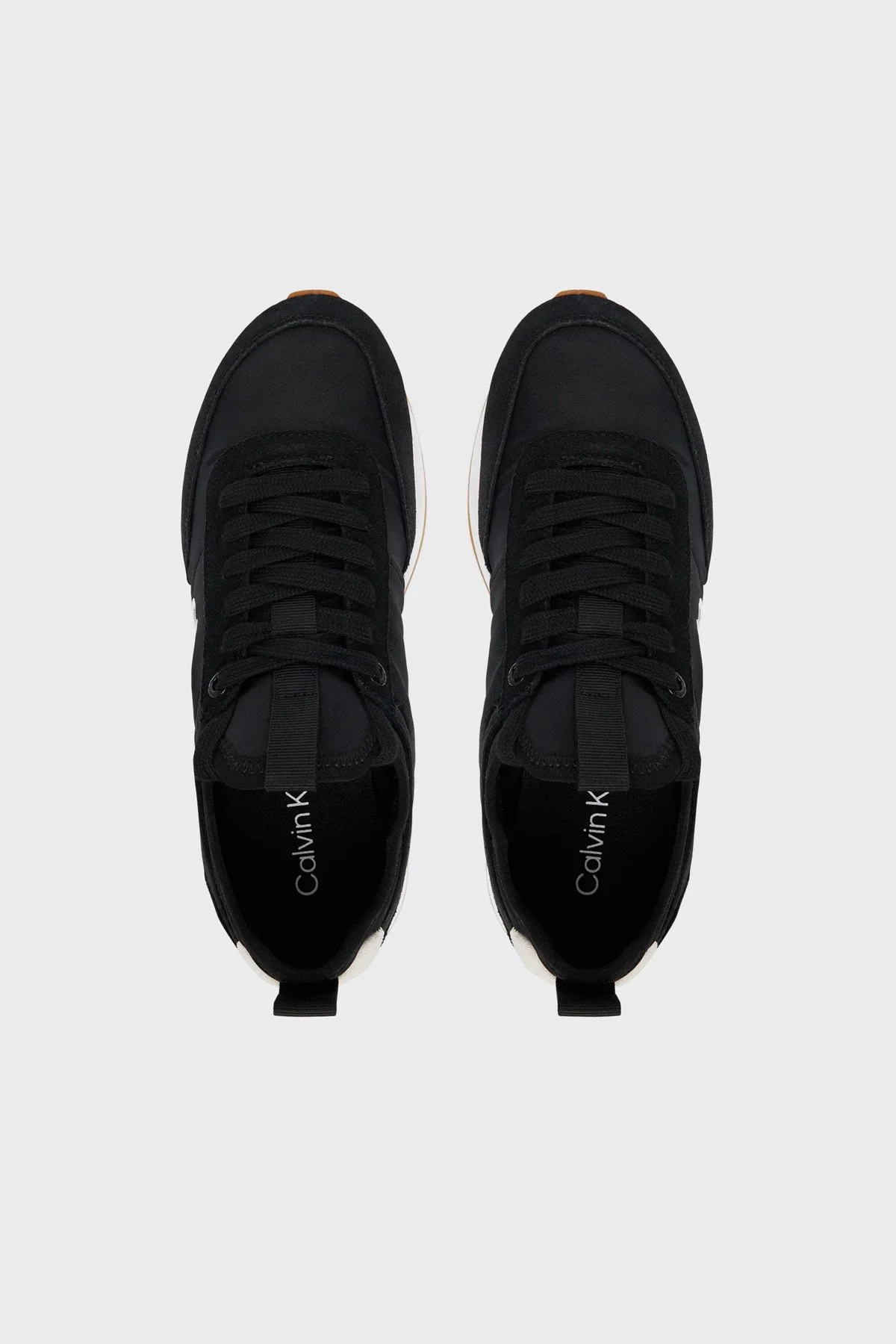 Calvin Klein Logolu Süet Detaylı Sneaker YW0YW020600GM Kadın Ayakkabı YW0YW02060 0GM SİYAH - 3