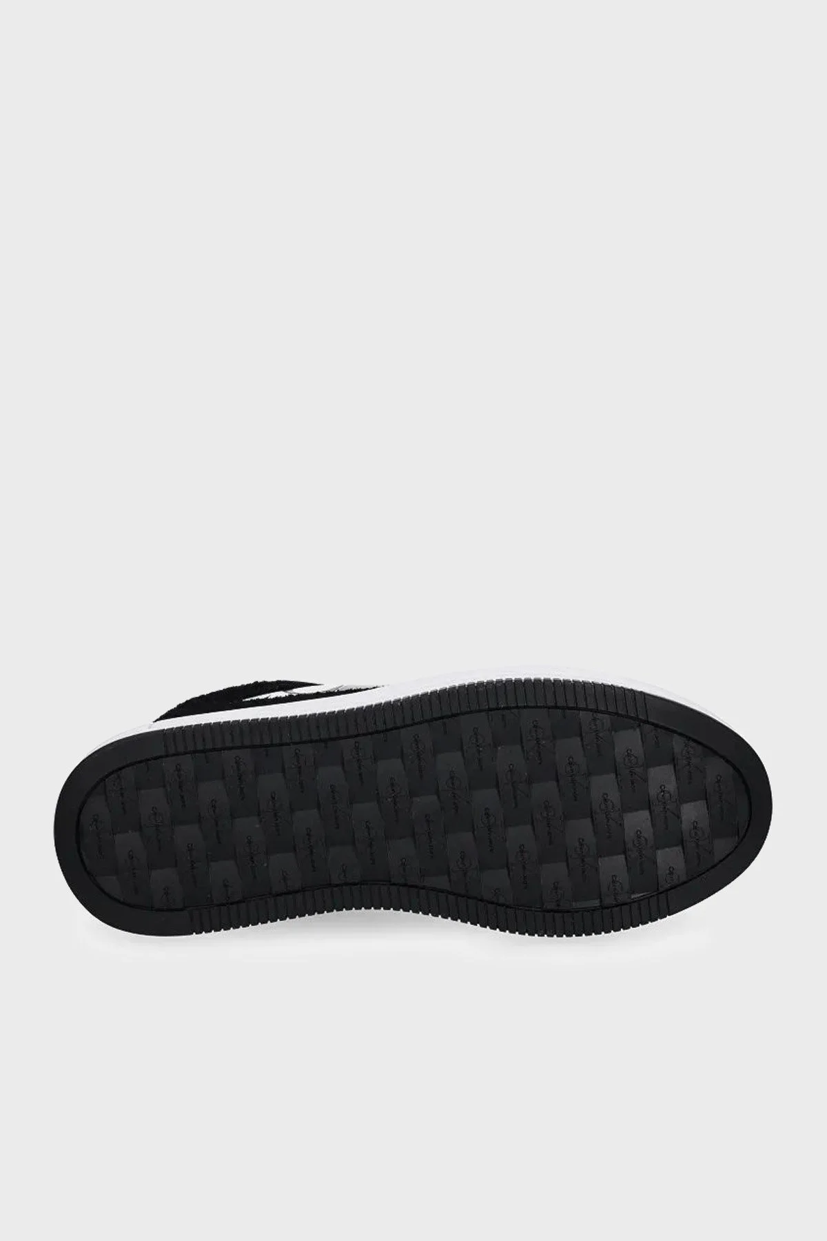 Calvin Klein Logolu Süet Platform Taban Sneaker YW0YW016040GM Bayan Ayakkabı YW0YW01604 0GM SİYAH-BEYAZ - 10