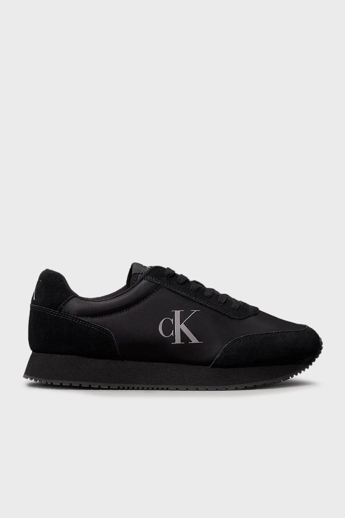 Calvin Klein Logolu Süet Sneaker YM0YM011190GJ Erkek Ayakkabı YM0YM01119 0GJ SİYAH - 1