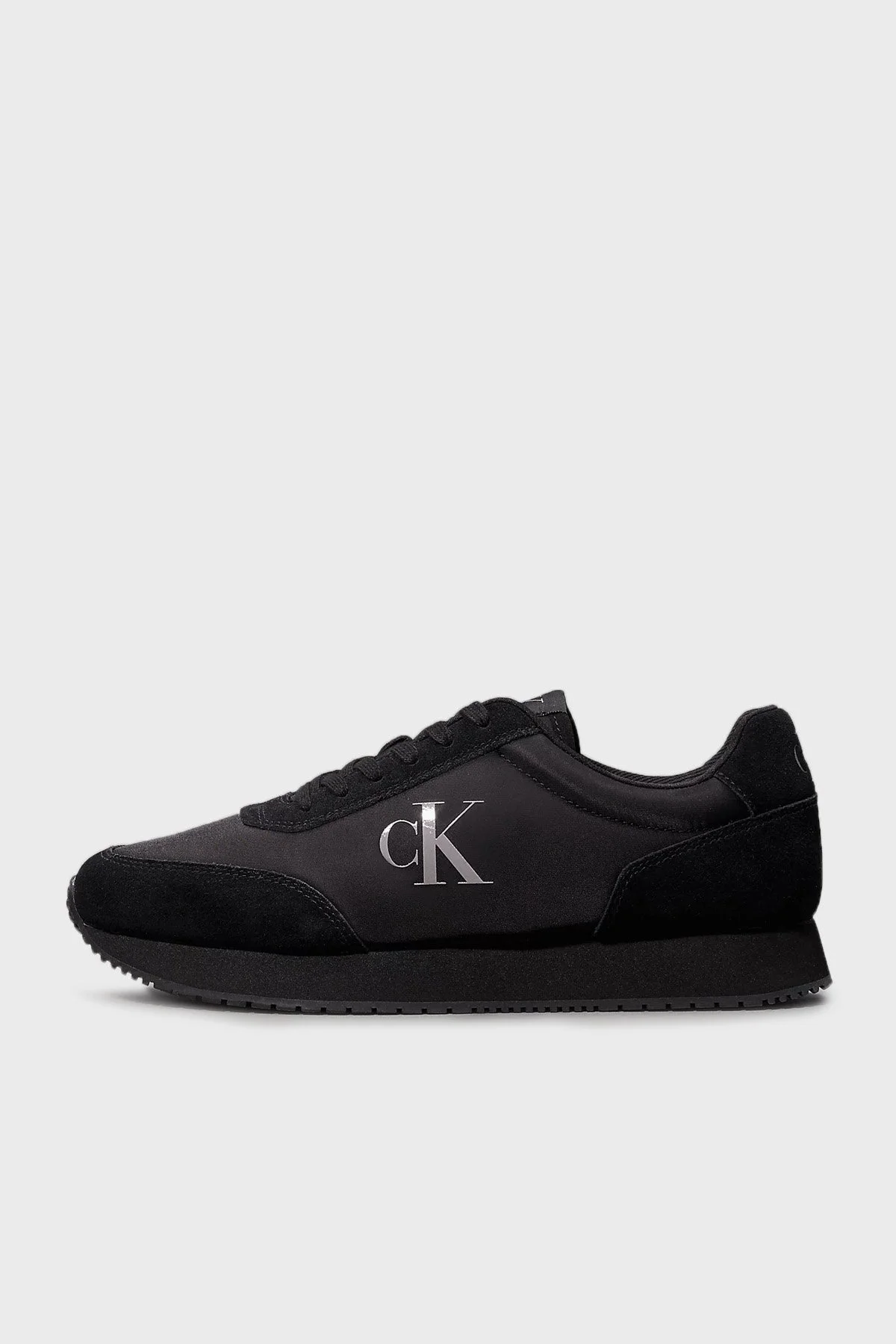 Calvin Klein Logolu Süet Sneaker YM0YM011190GJ Erkek Ayakkabı YM0YM01119 0GJ SİYAH - 2