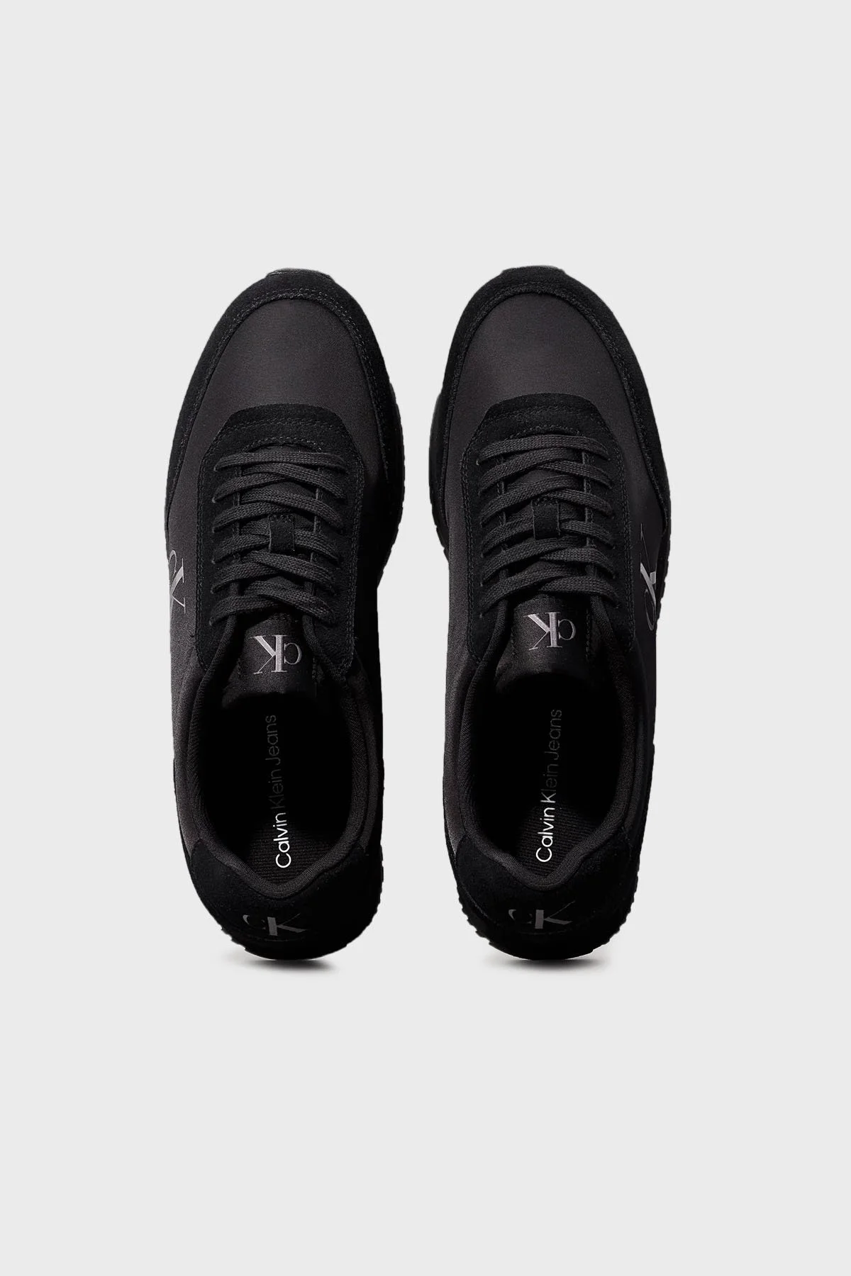 Calvin Klein Logolu Süet Sneaker YM0YM011190GJ Erkek Ayakkabı YM0YM01119 0GJ SİYAH - 4