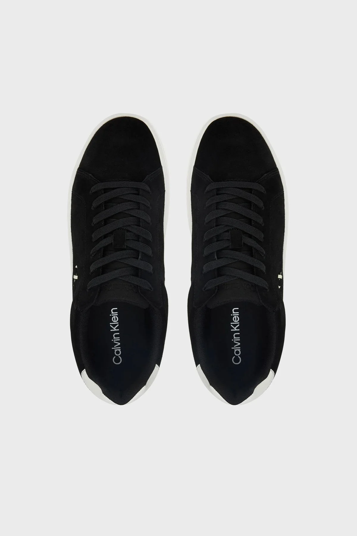 Calvin Klein Logolu Süet Sneaker YM0YM01434BEH Erkek Ayakkabı YM0YM01434 BEH SİYAH-BEYAZ - 3