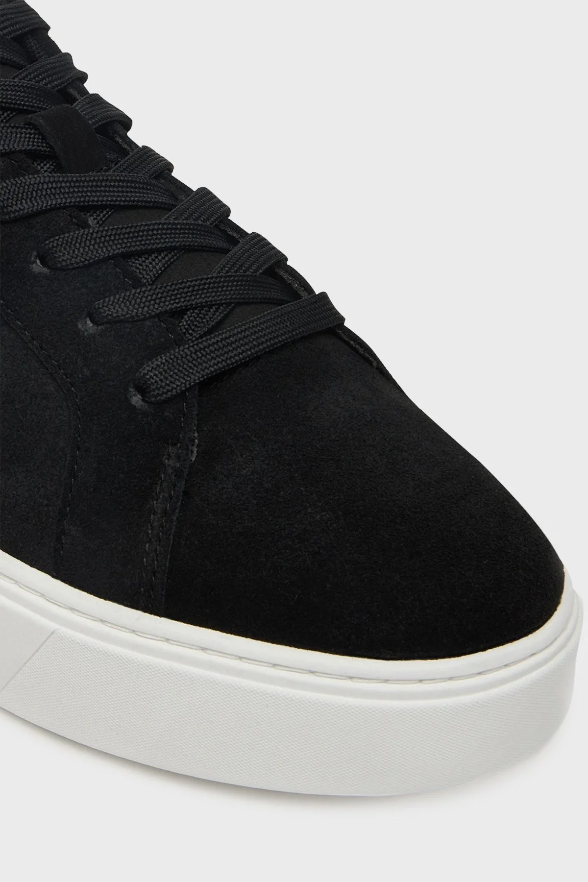 Calvin Klein Logolu Süet Sneaker YM0YM01434BEH Erkek Ayakkabı YM0YM01434 BEH SİYAH-BEYAZ - 5