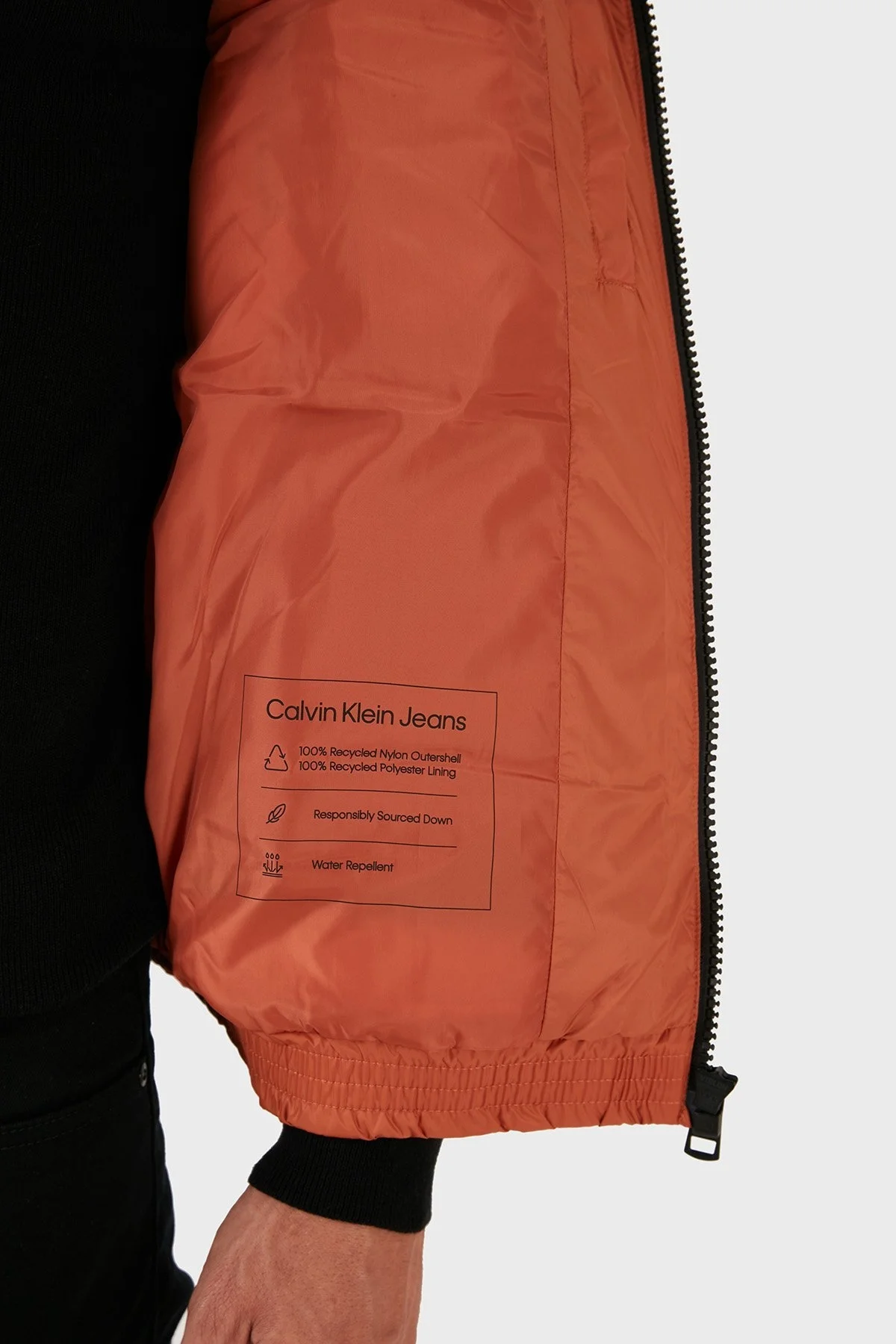 Calvin Klein Logolu Suya Dayanıklı Dik Yaka Regular Fit Şişme Erkek Yelek J30J323473 GAN KİREMİT - 6