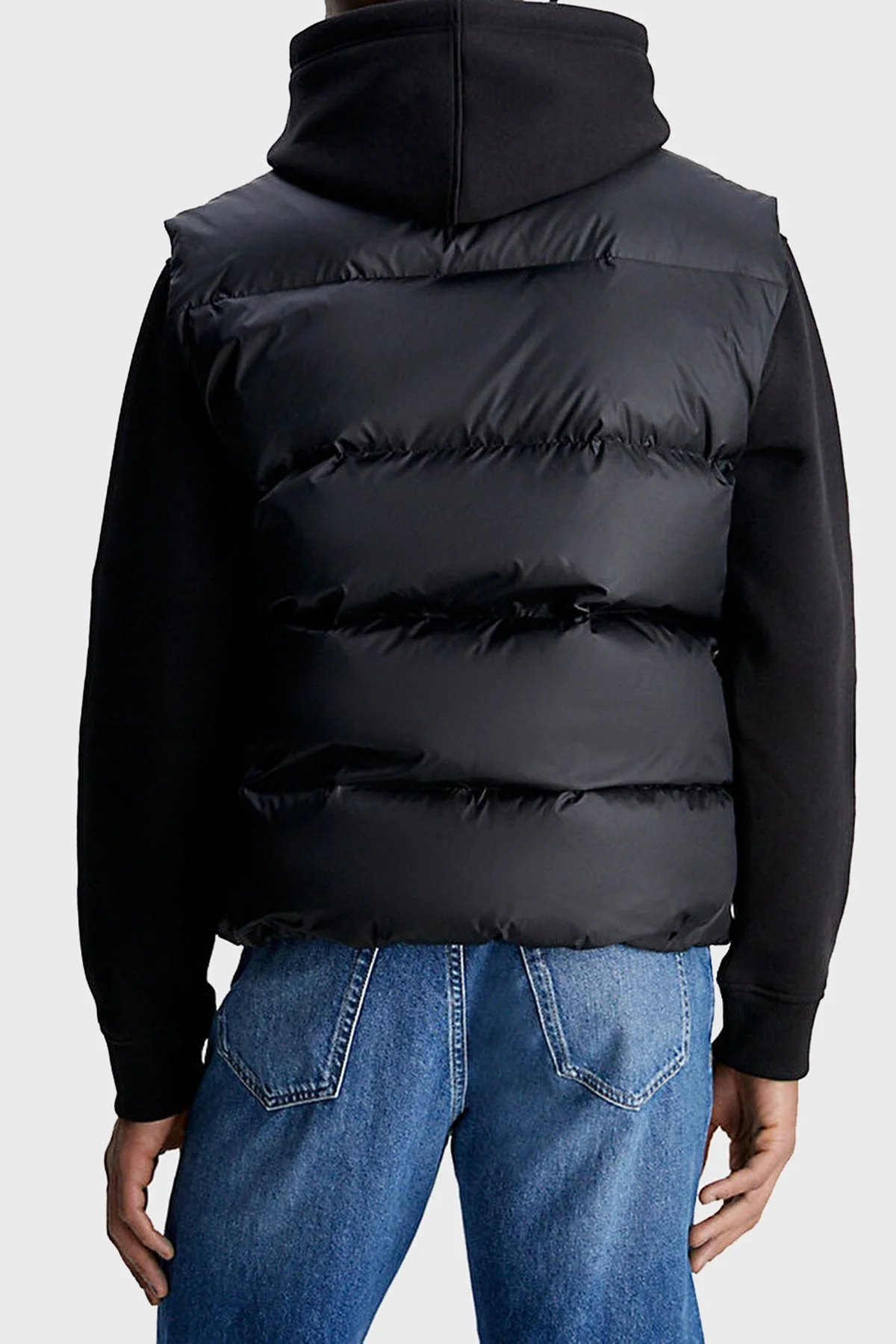 Calvin Klein Logolu Suya Dayanıklı Dik Yaka Regular Fit Şişme J30J323473BEH Erkek Yelek J30J323473 BEH SİYAH - 2