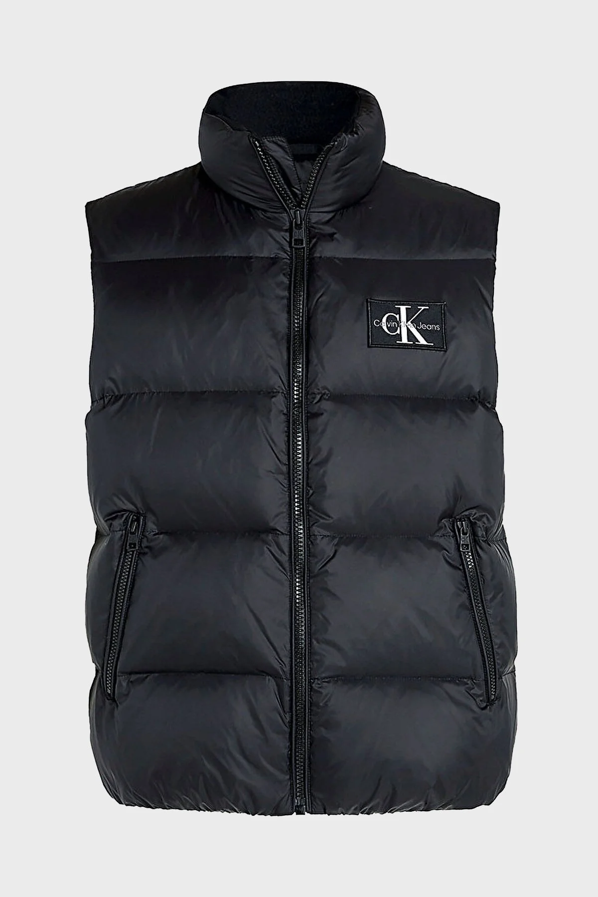 Calvin Klein Logolu Suya Dayanıklı Dik Yaka Regular Fit Şişme J30J323473BEH Erkek Yelek J30J323473 BEH SİYAH - 5