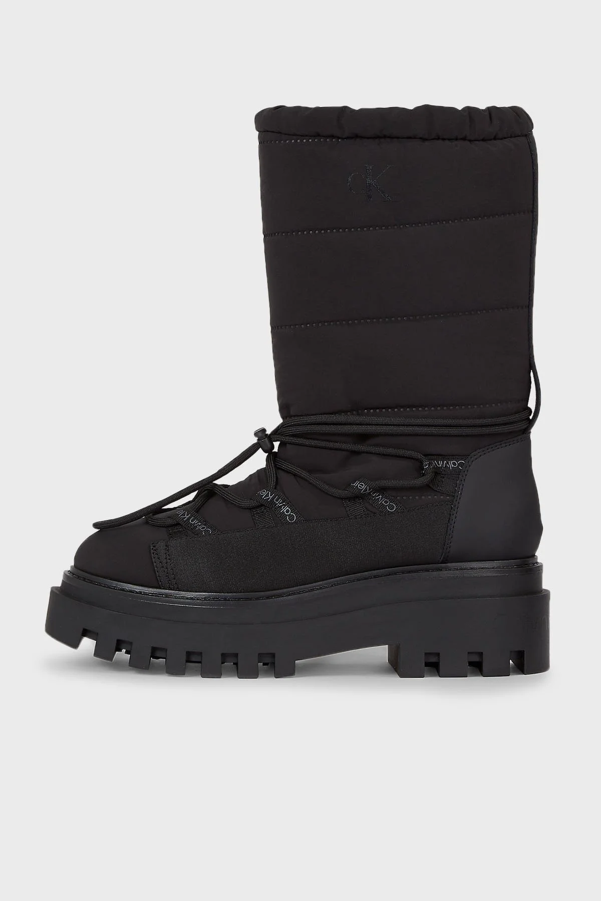 Calvin Klein Logolu Suya Dayanıklı Düz Kalıp YW0YW011460GT Bayan Kar Botu YW0YW01146 0GT SİYAH - 2