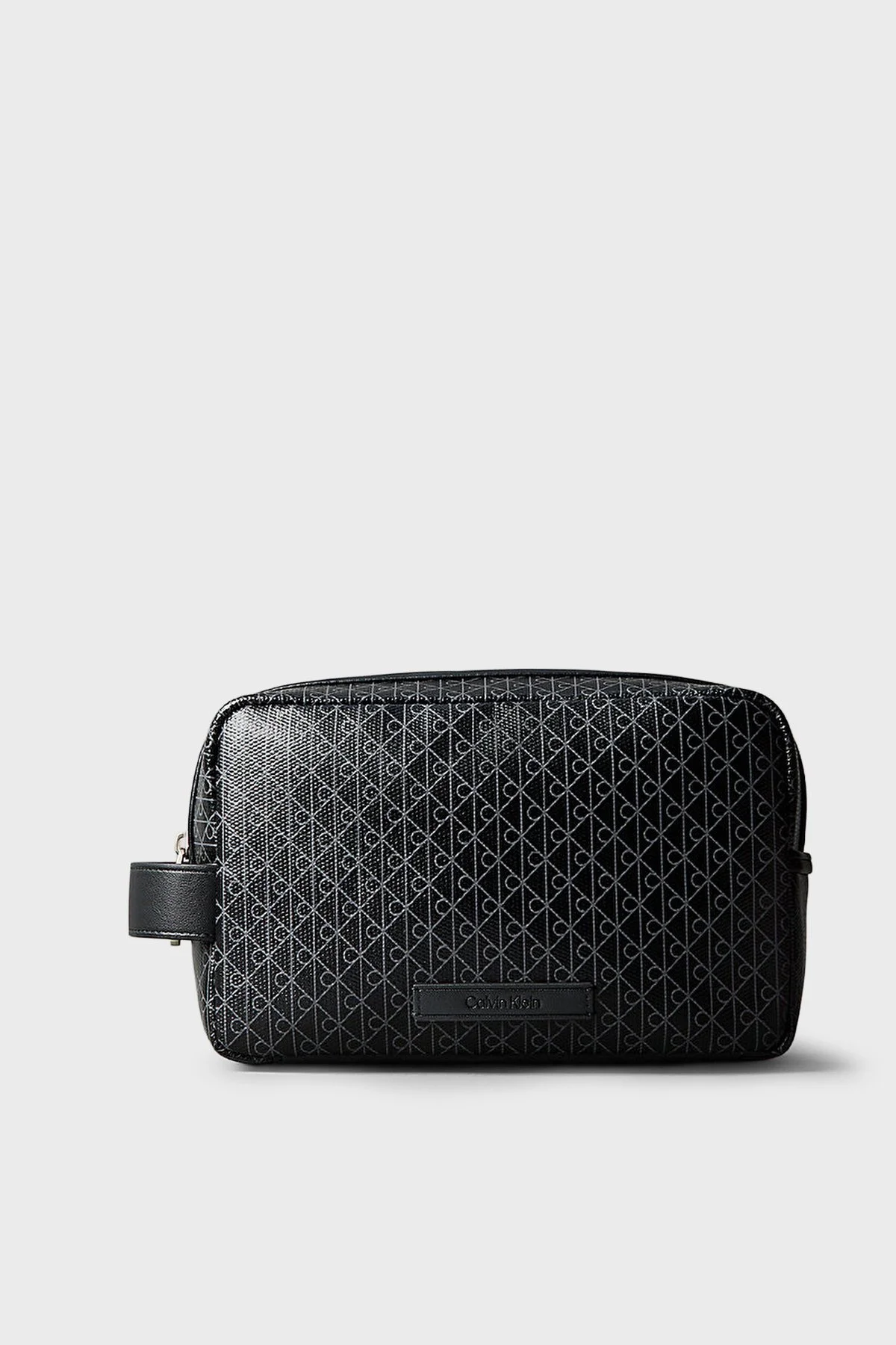 Calvin Klein Logolu Tek Saplı LV04D1082GUB1 Erkek Traş Çantası LV04D1082G UB1 SİYAH - 1