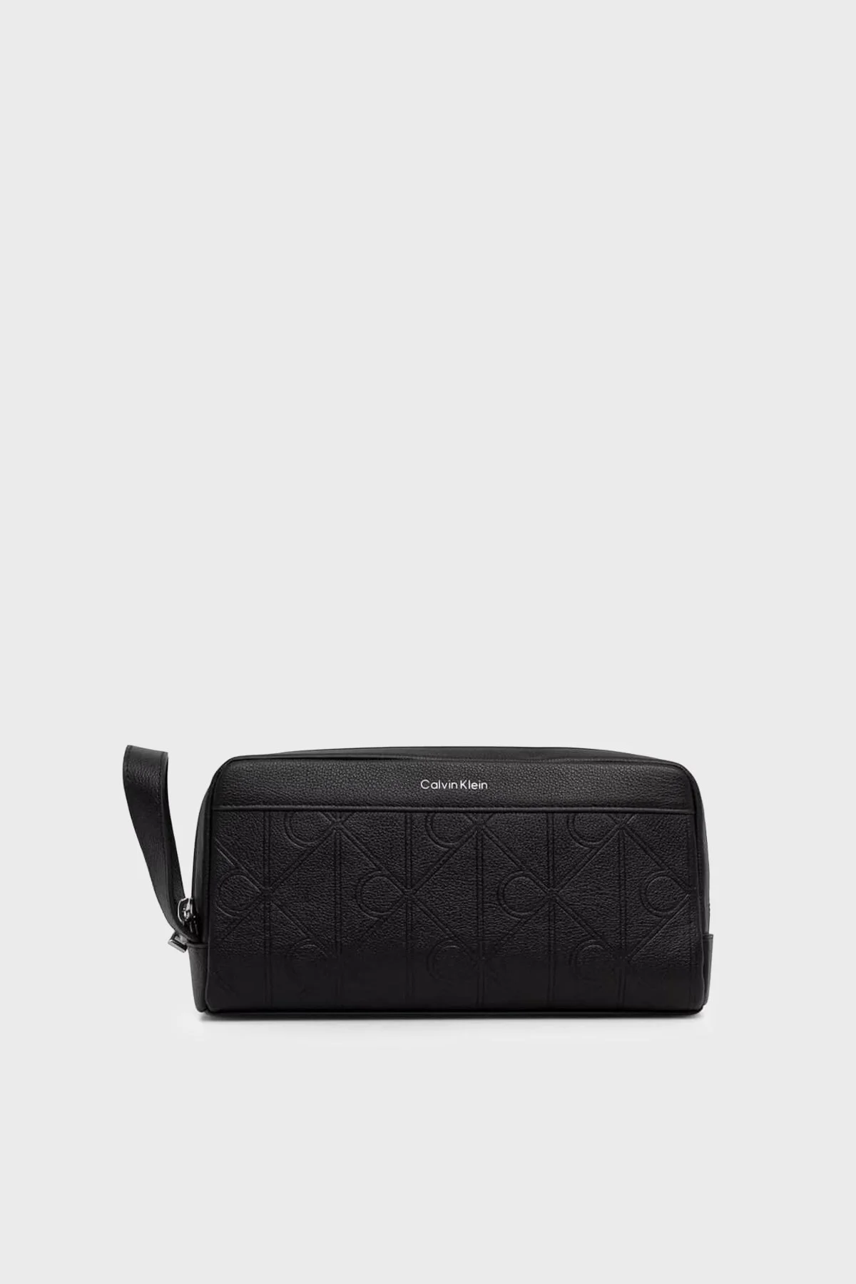 Calvin Klein Logolu Tek Saplı LV04D1219GUB1 Erkek Traş Çantası LV04D1219G UB1 SİYAH - 1