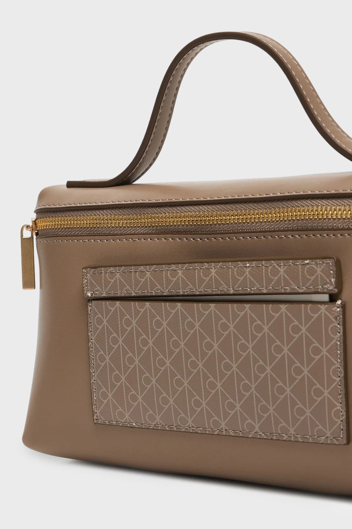 Calvin Klein Logolu Tek Saplı LV04F1102G3I6 Bayan Çanta LV04F1102G 3I6 VİZON - 3