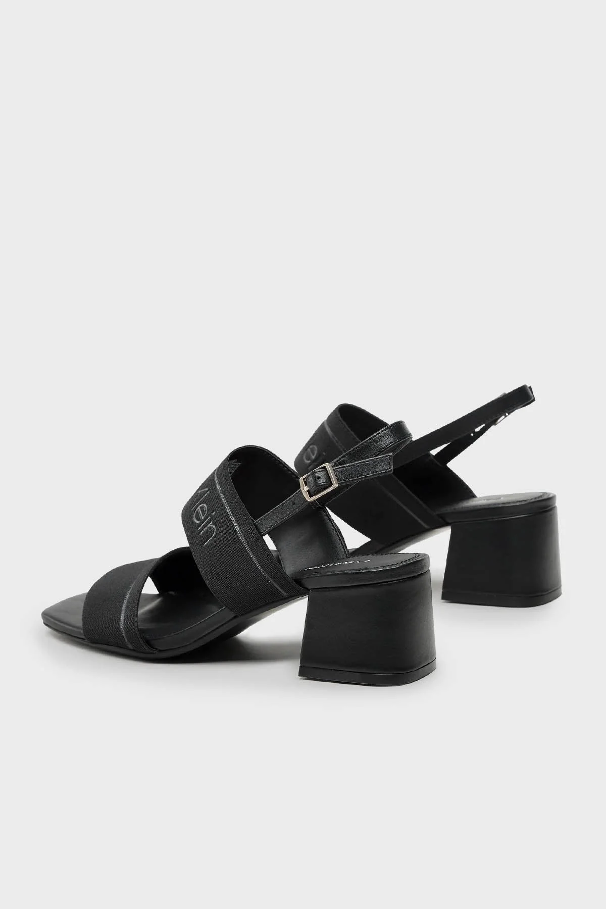 Calvin Klein Logolu Topuklu HW0HW01635BEH Bayan Sandalet HW0HW01635 BEH SİYAH - 2