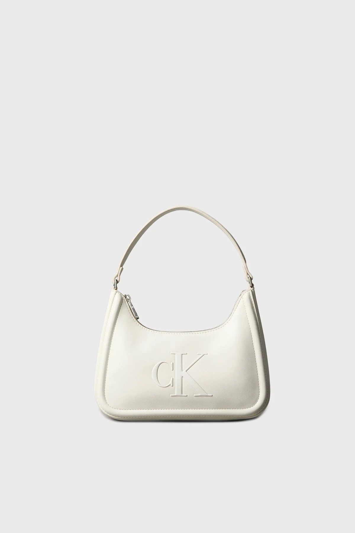 Calvin Klein Logolu Tutma Saplı Mini LV04F3230GFUP Bayan Çanta LV04F3230G FUP BEYAZ - 1