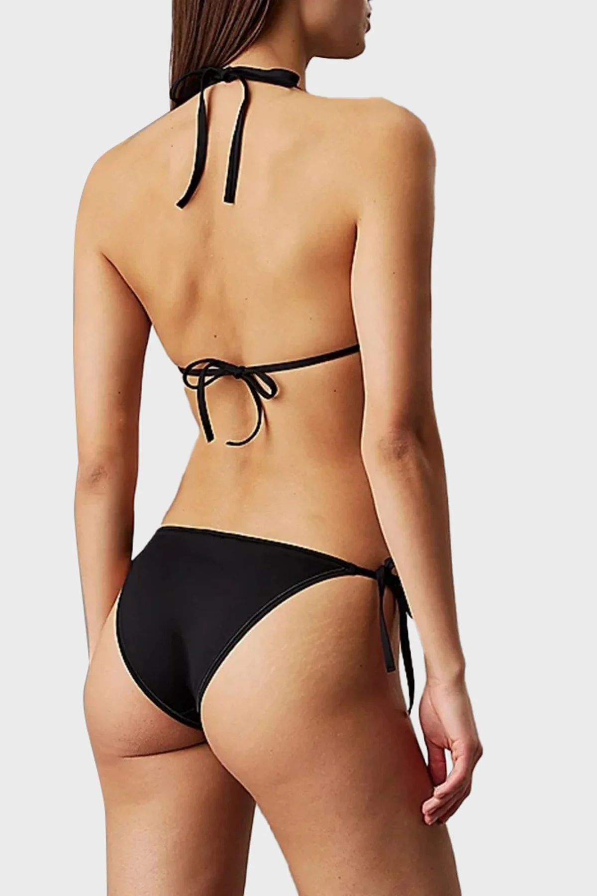 Calvin Klein Logolu Üçgen Bağlamalı KW0KW02343BEH Bayan Bikini Üstü KW0KW02343 BEH SİYAH - 7