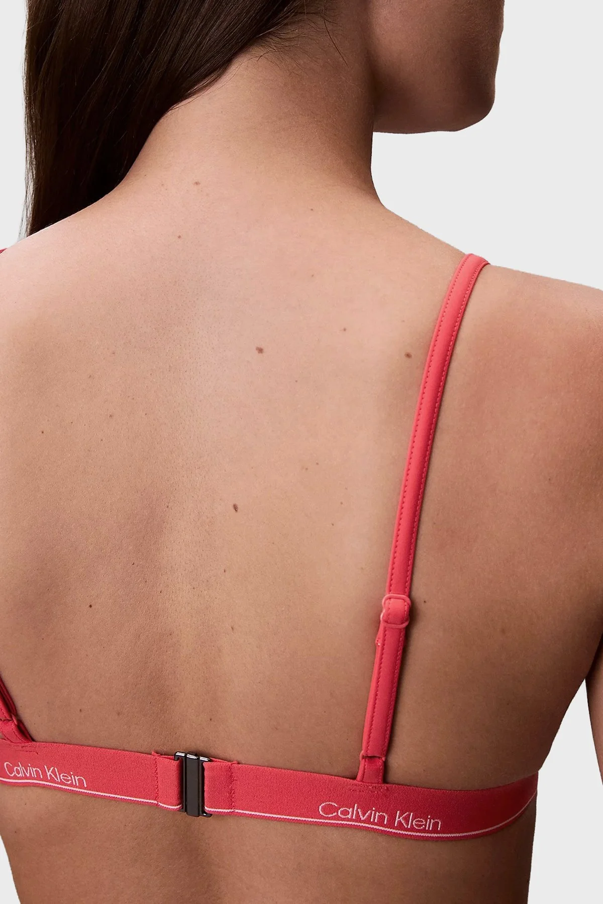 Calvin Klein Logolu Üçgen Bikini Üst LV00Q61208XKP Bayan Bikini Üstü LV00Q61208 XKP FUŞYA - 4