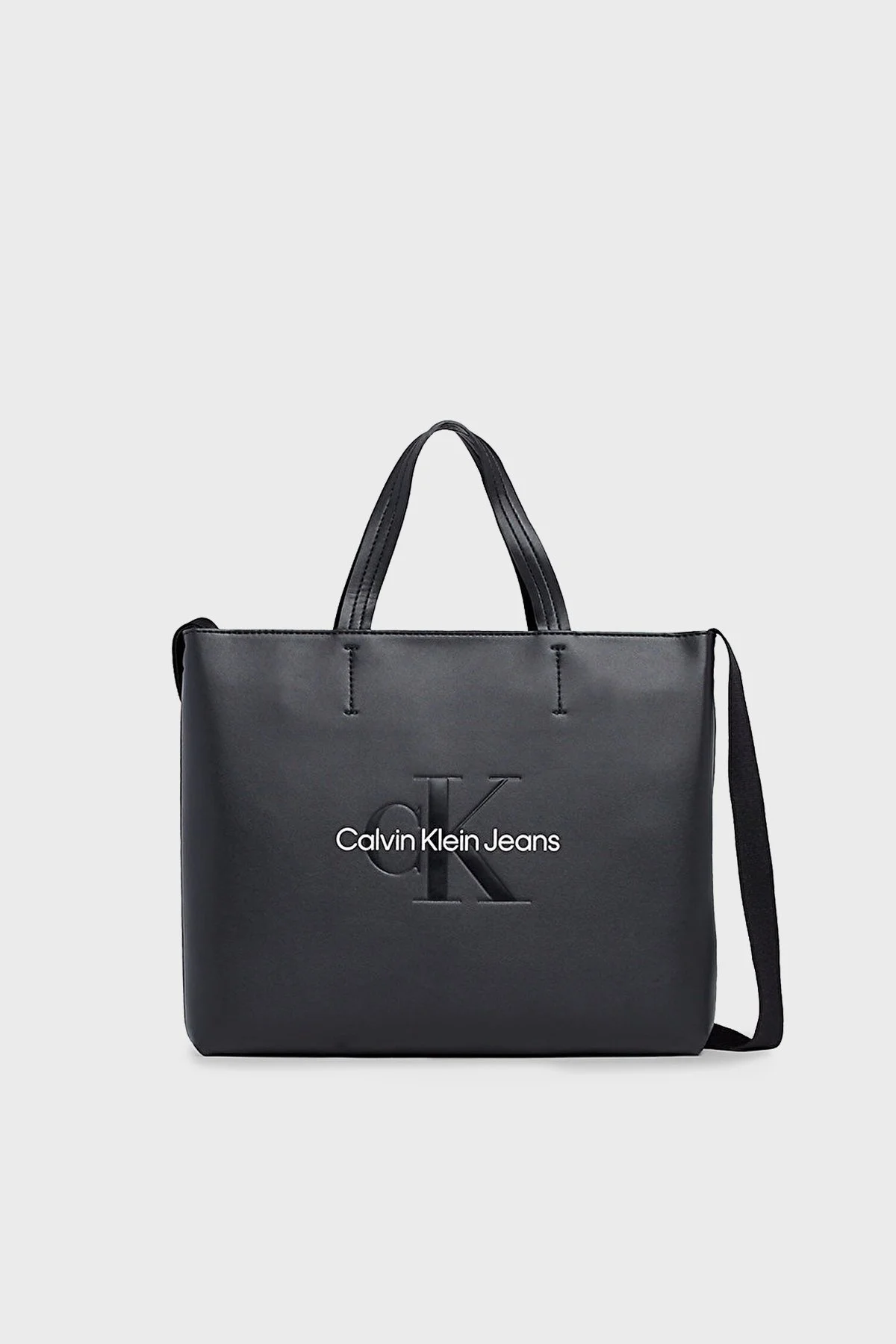 Calvin Klein Logolu Uzatma Askılı K60K6115470GL Bayan Çanta K60K611547 0GL SİYAH - 1