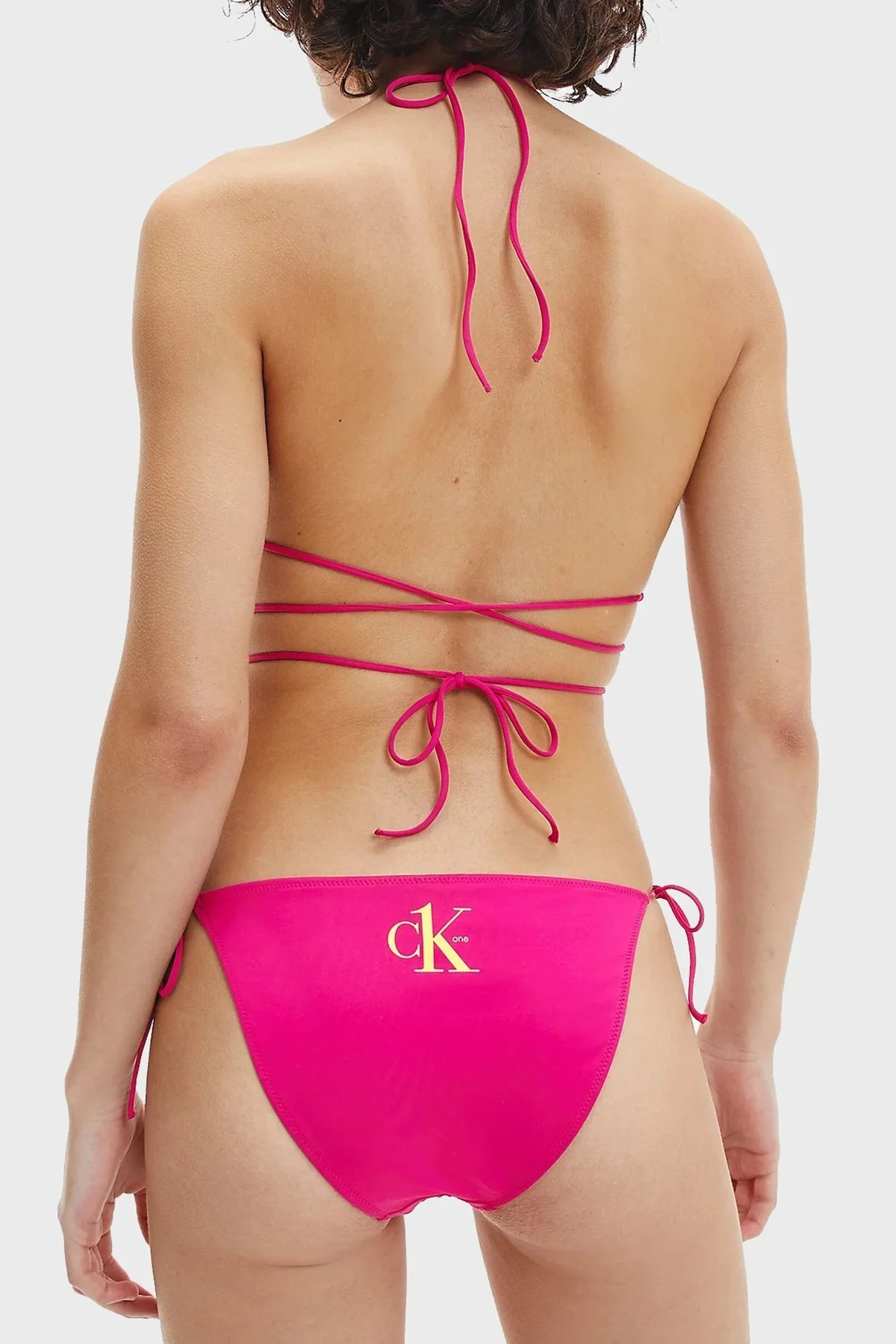 Calvin Klein Logolu Yandan Bağcıklı Bayan Bikini Altı KW0KW01702 T01 PEMBE - 2