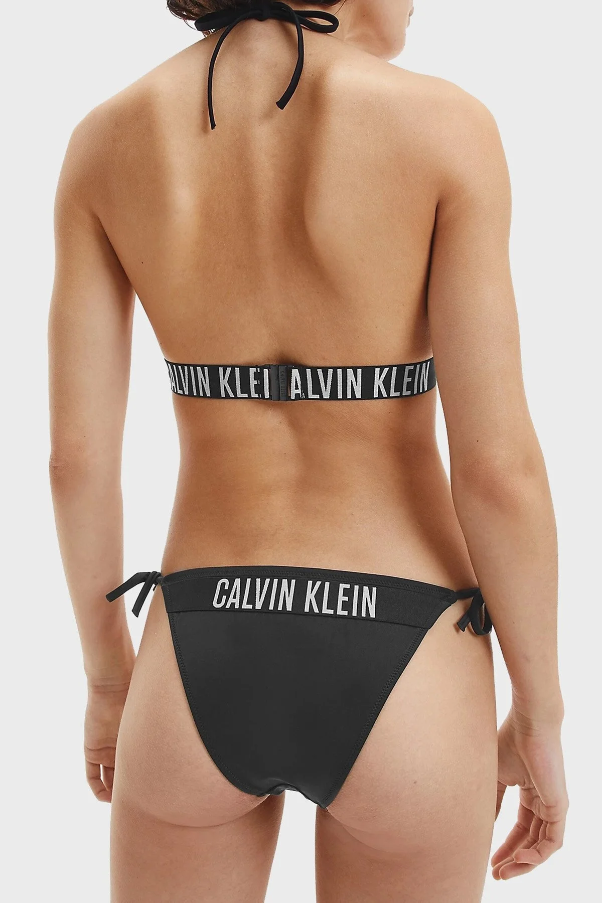 Calvin Klein Logolu Yandan Bağlamalı Bayan Bikini Altı KW0KW01858 BEH SİYAH - 3