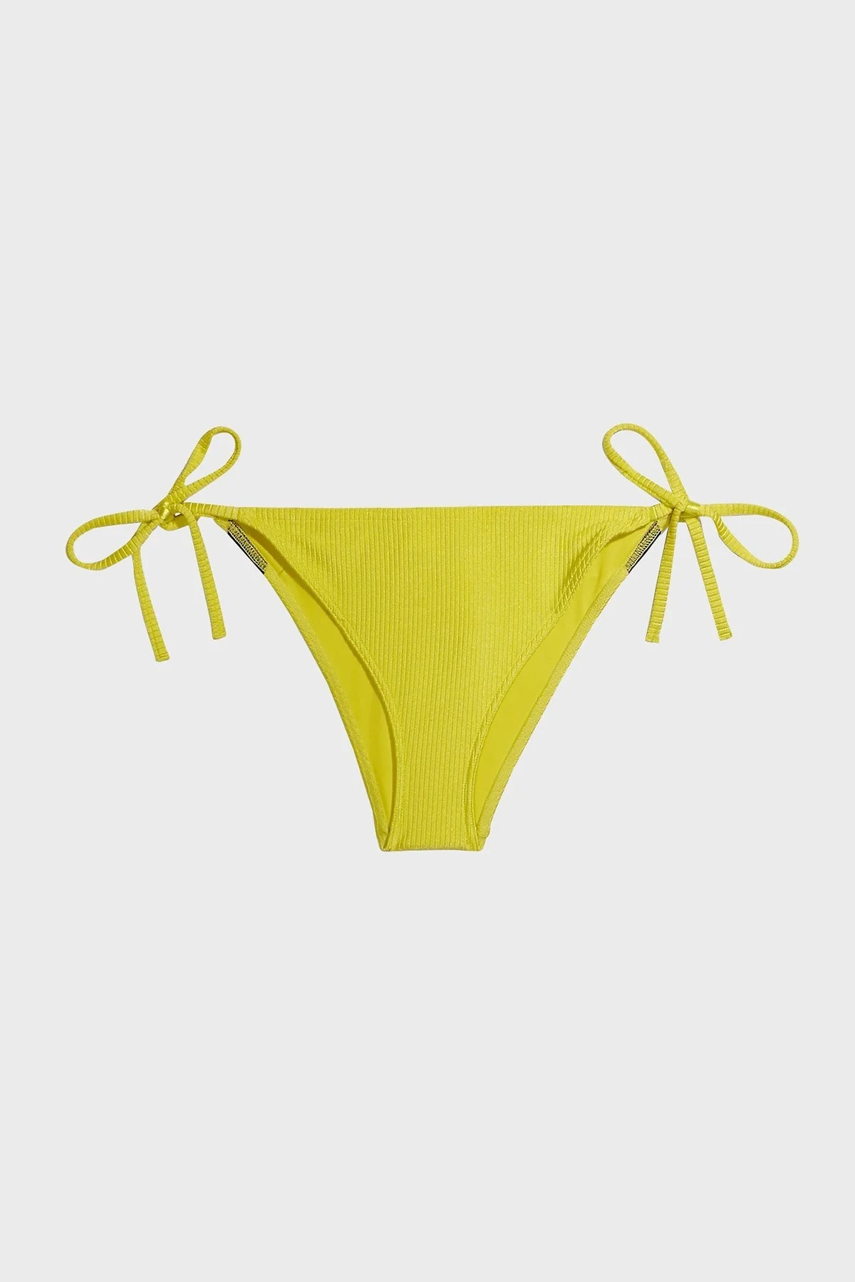 Calvin Klein Logolu Yanları Bağcıklı KW0KW01985LRF Bayan Bikini Altı KW0KW01985 LRF SARI - 5