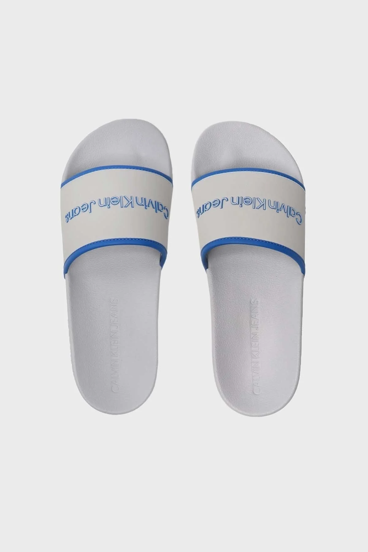 Calvin Klein Logolu YM0YM003600IS Erkek Terlik YM0YM00360 0IS GRİ-MAVİ - 5