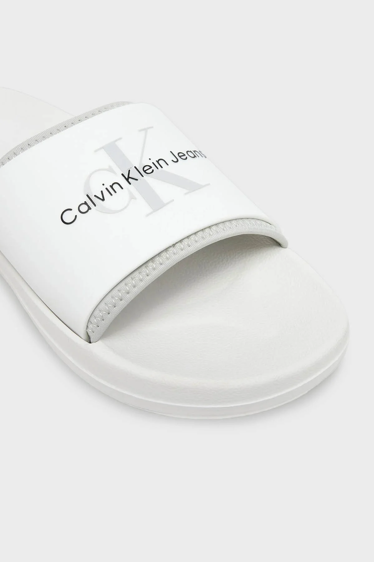 Calvin Klein Logolu YM0YM0036101V Erkek Terlik YM0YM00361 01V BEYAZ - 11