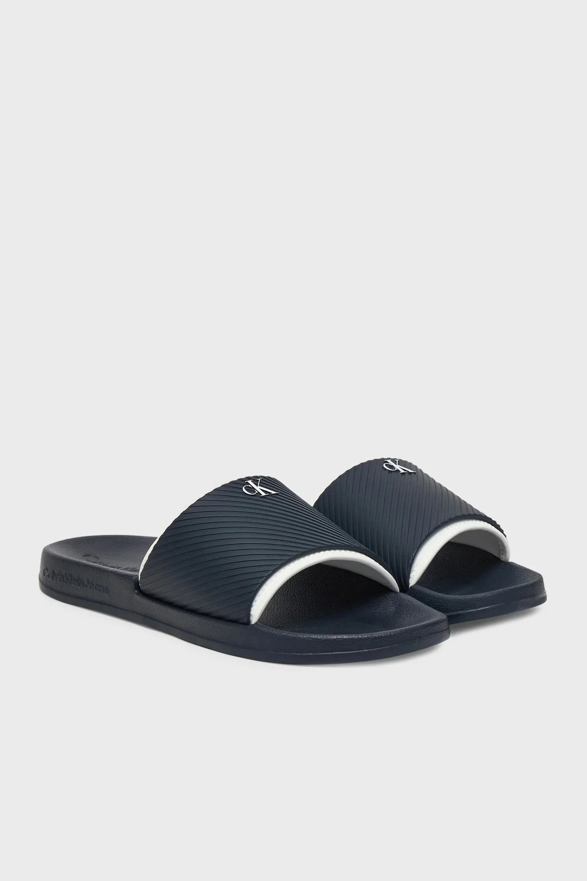 Calvin Klein Logolu YM0YM01234DW4 Erkek Terlik YM0YM01234 DW4 LACİVERT - 8