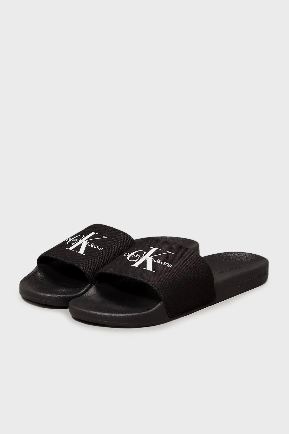 Calvin Klein Logolu YM0YM012710GM Erkek Terlik YM0YM01271 0GM SİYAH-BEYAZ - 3