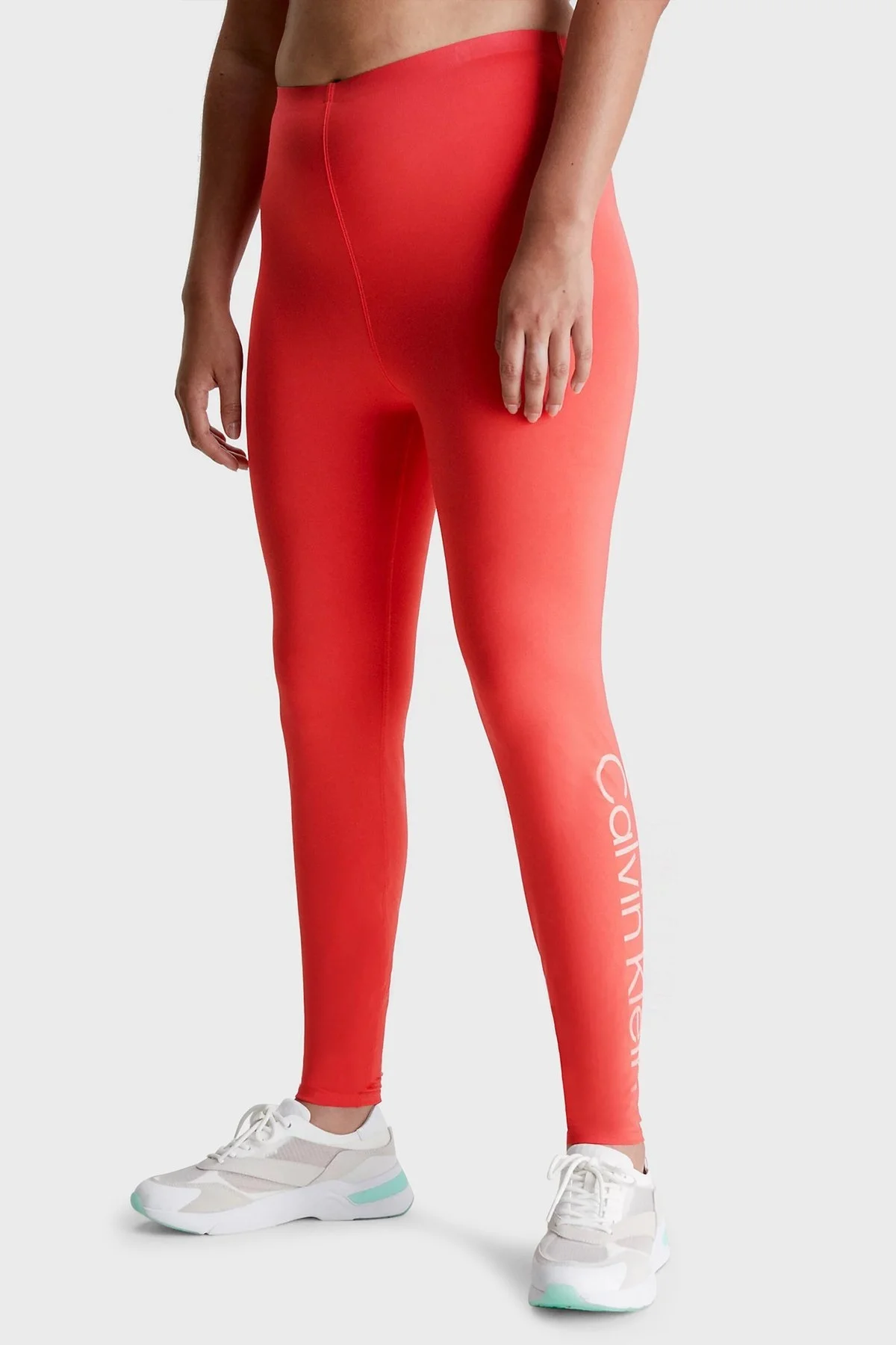 Calvin Klein Logolu Yüksek Bel Nem Emici 00GWS3L60297A Bayan Tayt 00GWS3L602 97A KIRMIZI - 2