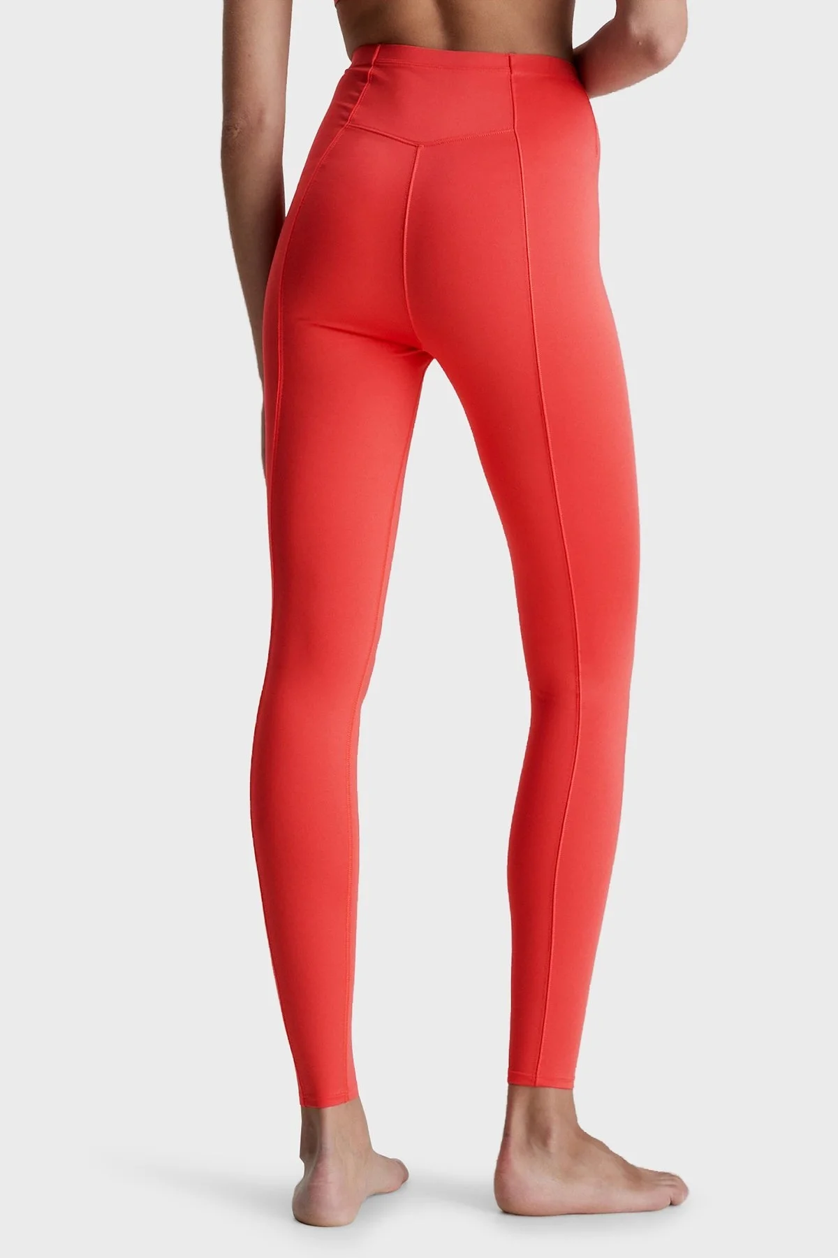 Calvin Klein Logolu Yüksek Bel Nem Emici 00GWS3L60297A Bayan Tayt 00GWS3L602 97A KIRMIZI - 3