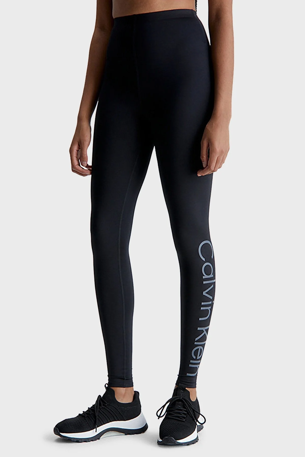 Calvin Klein Logolu Yüksek Bel Nem Emici 00GWS3L602BAE Bayan Tayt 00GWS3L602 BAE SİYAH - 1