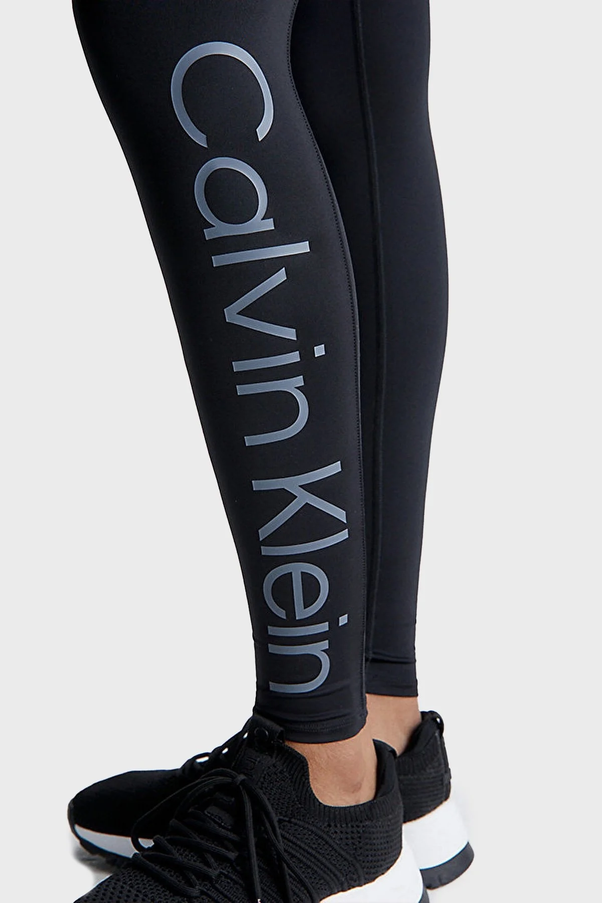 Calvin Klein Logolu Yüksek Bel Nem Emici 00GWS3L602BAE Bayan Tayt 00GWS3L602 BAE SİYAH - 2