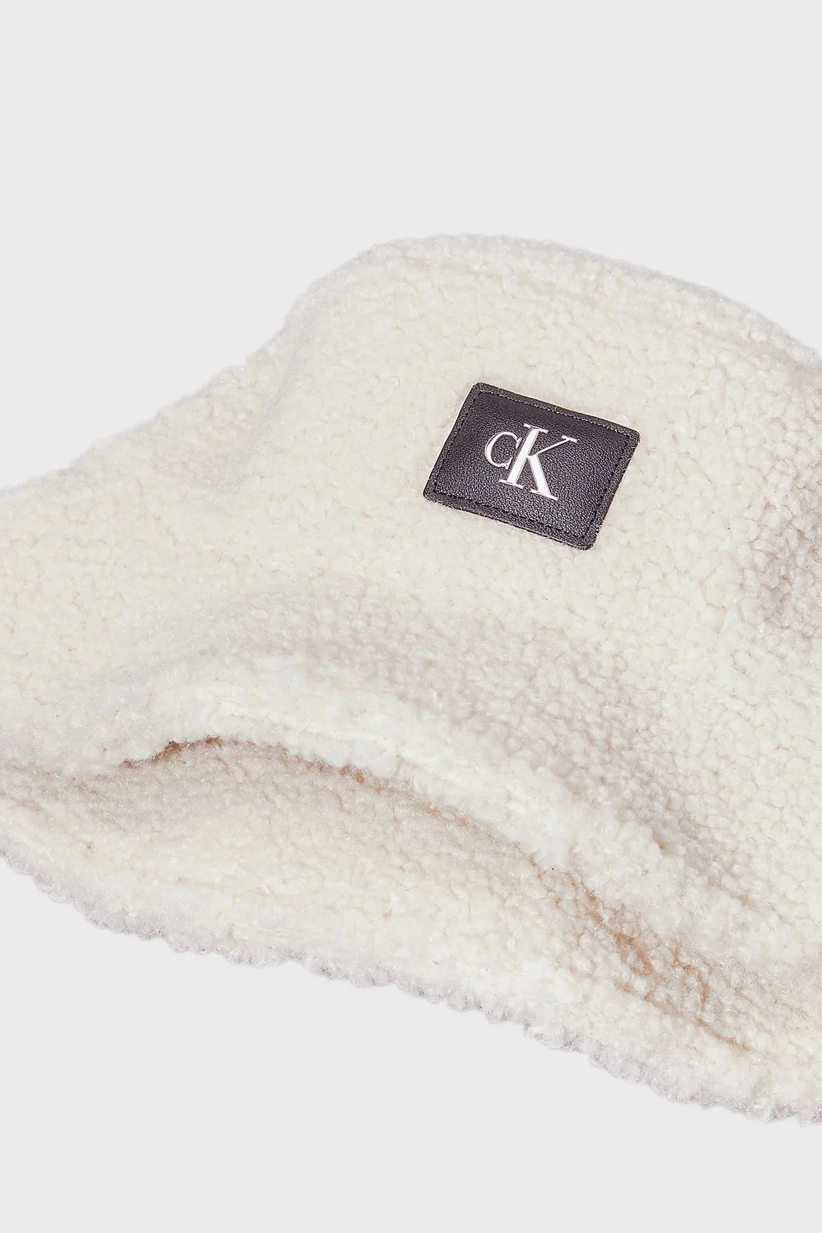 Calvin Klein Logolu Yumuşak Dokulu Bucket Kova K60K612656PAS Bayan Şapka K60K612656 PAS EKRU - 3