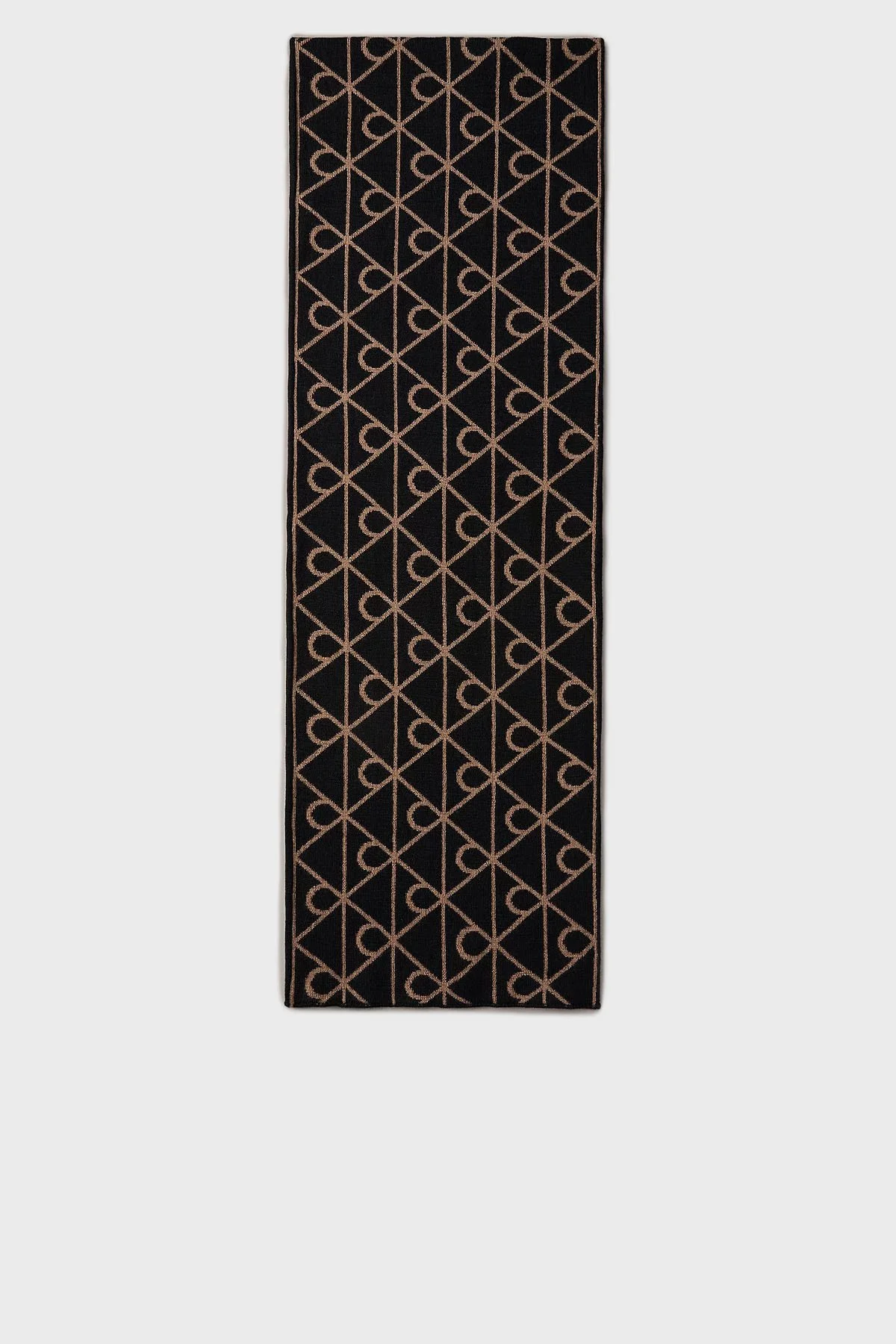 Calvin Klein Logolu Yün ve Kaşmir Karışımlı LV04D8059GUB1 Erkek Atkı LV04D8059G UB1 SİYAH - 1