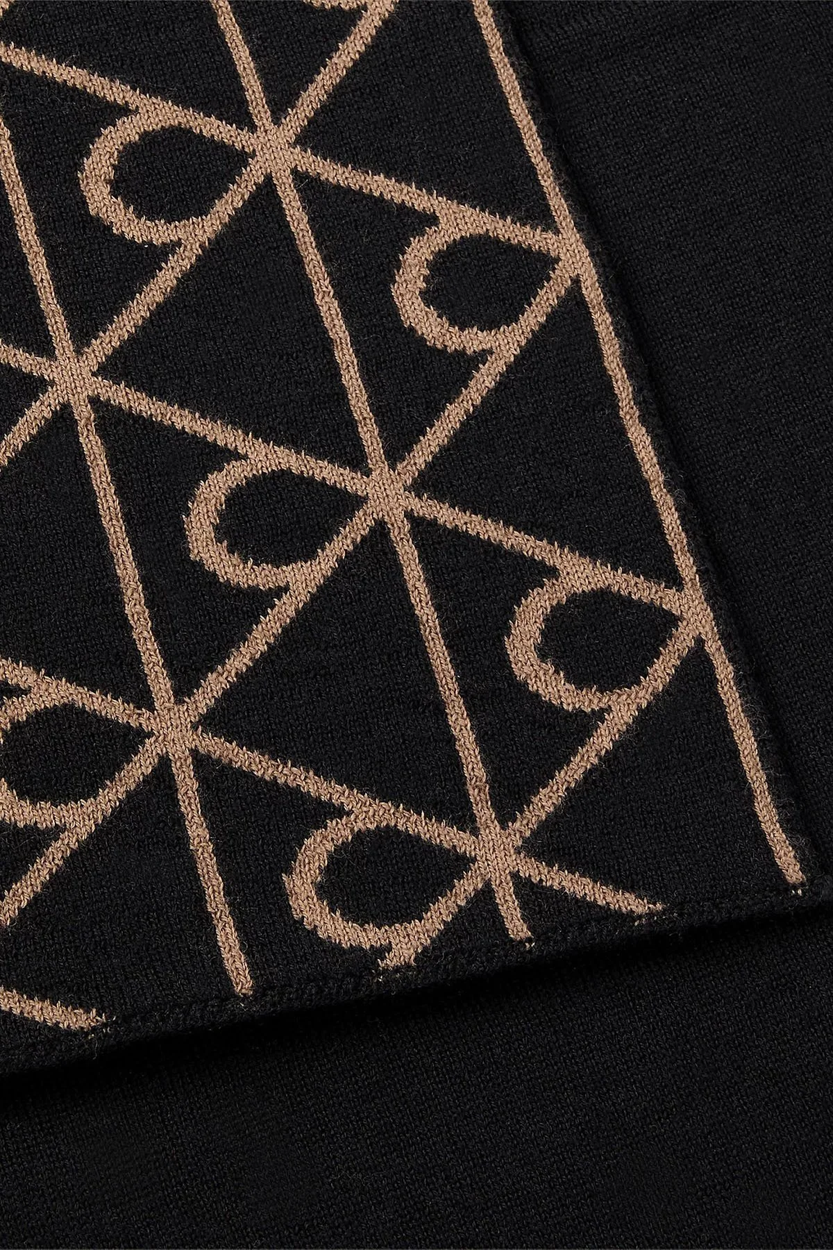 Calvin Klein Logolu Yün ve Kaşmir Karışımlı LV04D8059GUB1 Erkek Atkı LV04D8059G UB1 SİYAH - 4