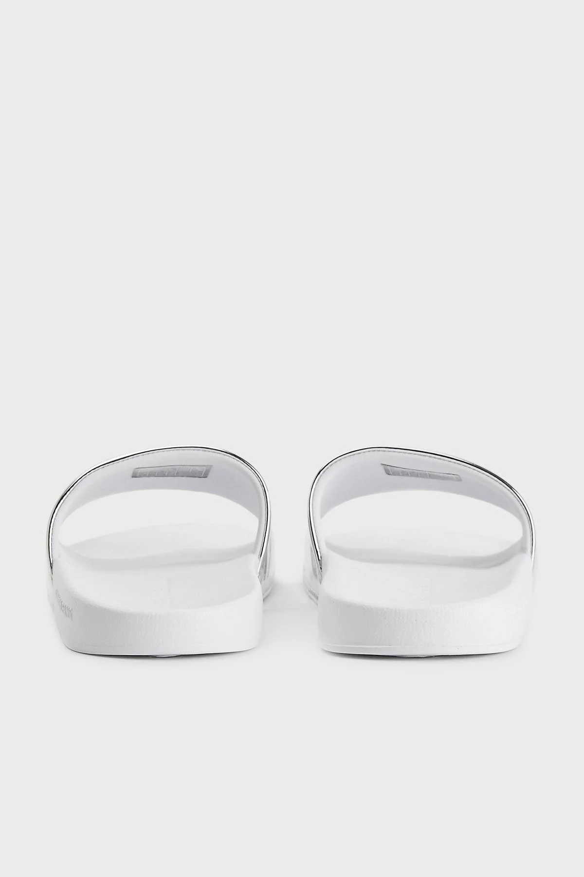 Calvin Klein Logolu YW0YW0063802W Bayan Terlik YW0YW00638 02W BEYAZ-GÜMÜŞ - 4