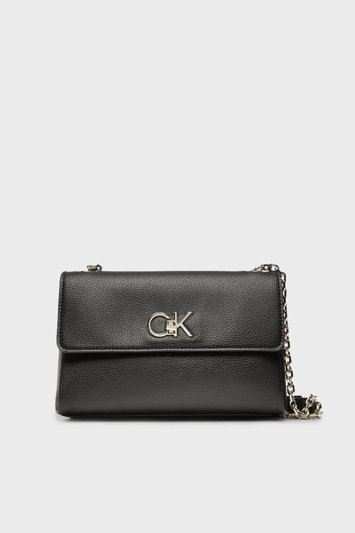 Calvin Klein Logolu Zincir Askılı Bayan Çanta K60K609395 BAX SİYAH - 1