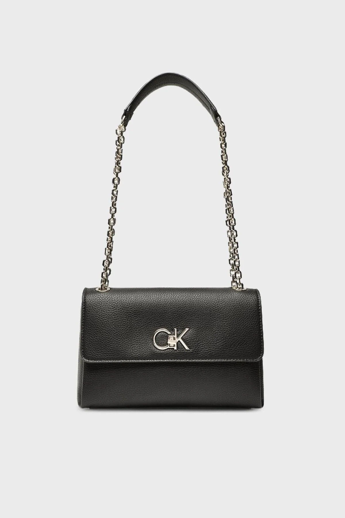 Calvin Klein Logolu Zincir Askılı Bayan Çanta K60K609395 BAX SİYAH - 3