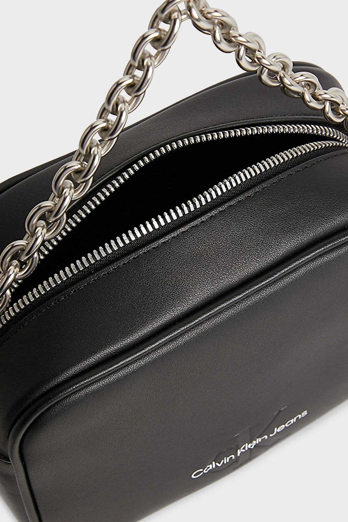 Calvin Klein Logolu Zincir Askılı Fermuar K60K610564BDS Bayan Çanta K60K610564 BDS SİYAH - 5