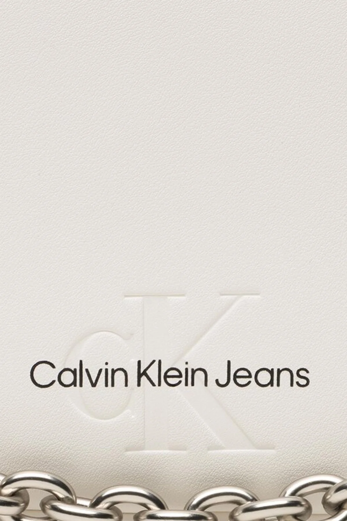 Calvin Klein Logolu Zincir Askılı Fermuar K60K610564YBH Bayan Çanta K60K610564 YBH BEYAZ - 2
