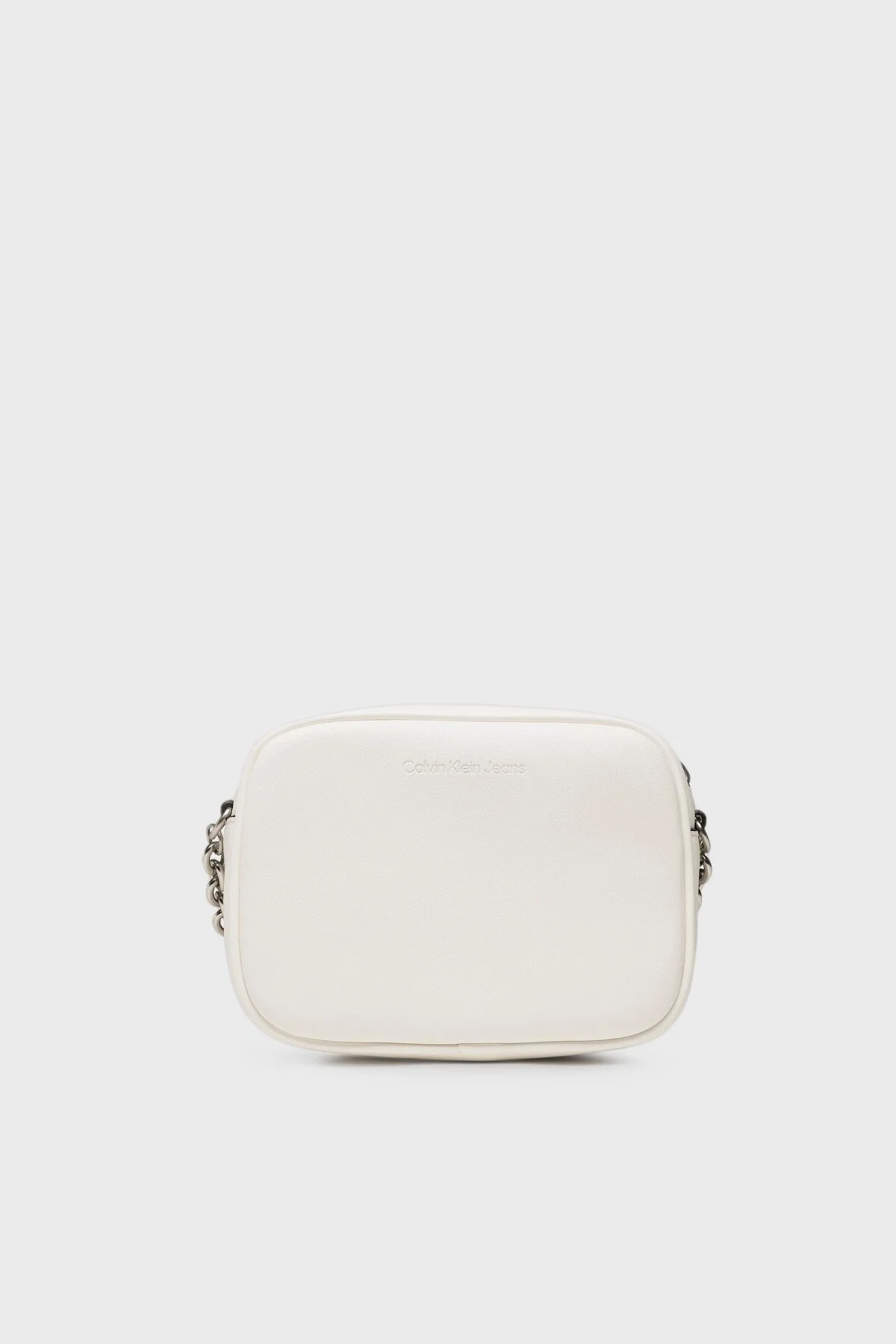 Calvin Klein Logolu Zincir Askılı Fermuar K60K610564YBH Bayan Çanta K60K610564 YBH BEYAZ - 4