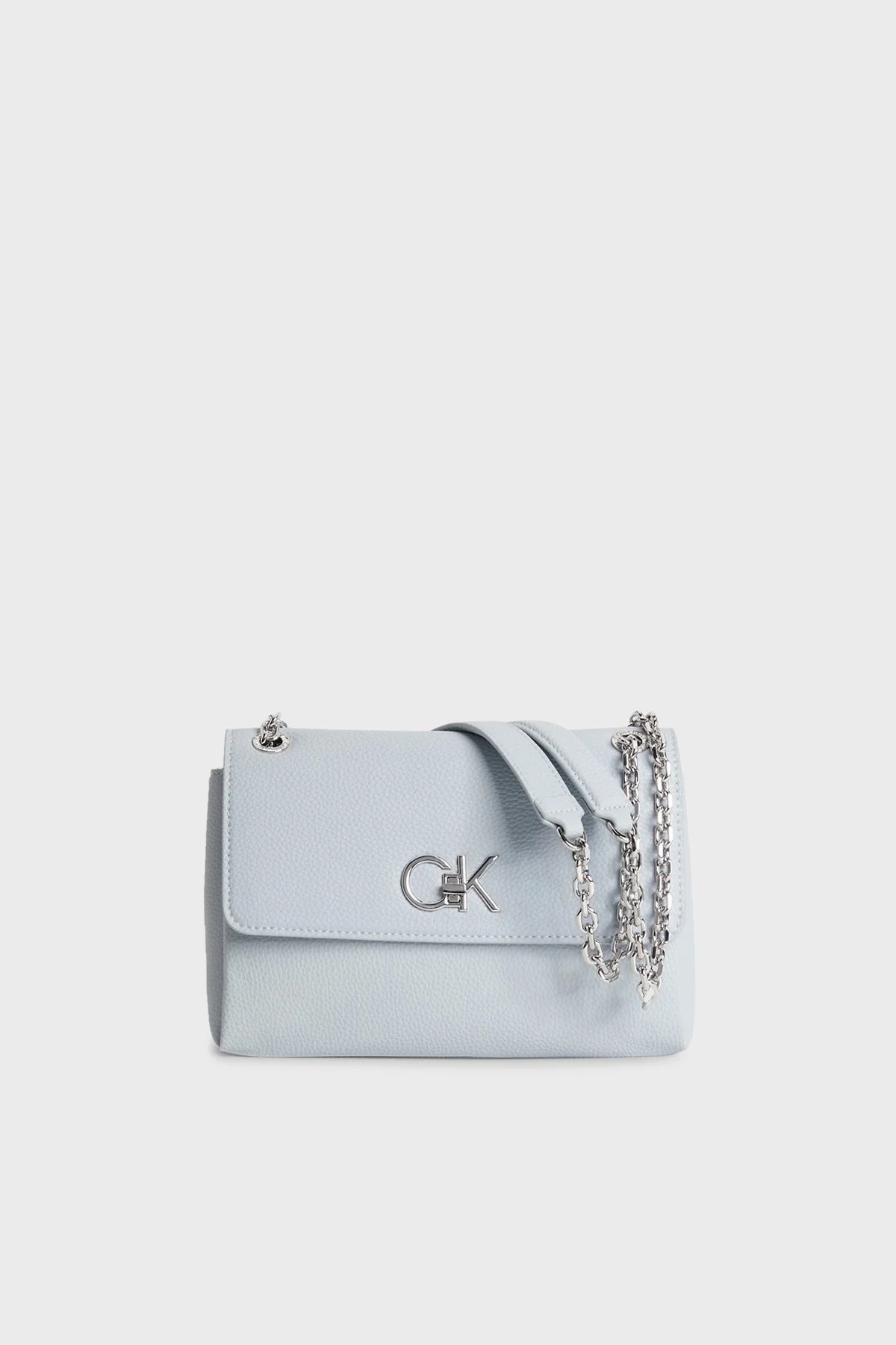 Calvin Klein Logolu Zincir Askılı K60K609395DYI Bayan Çanta K60K609395 DYI AÇIK MAVİ - 1