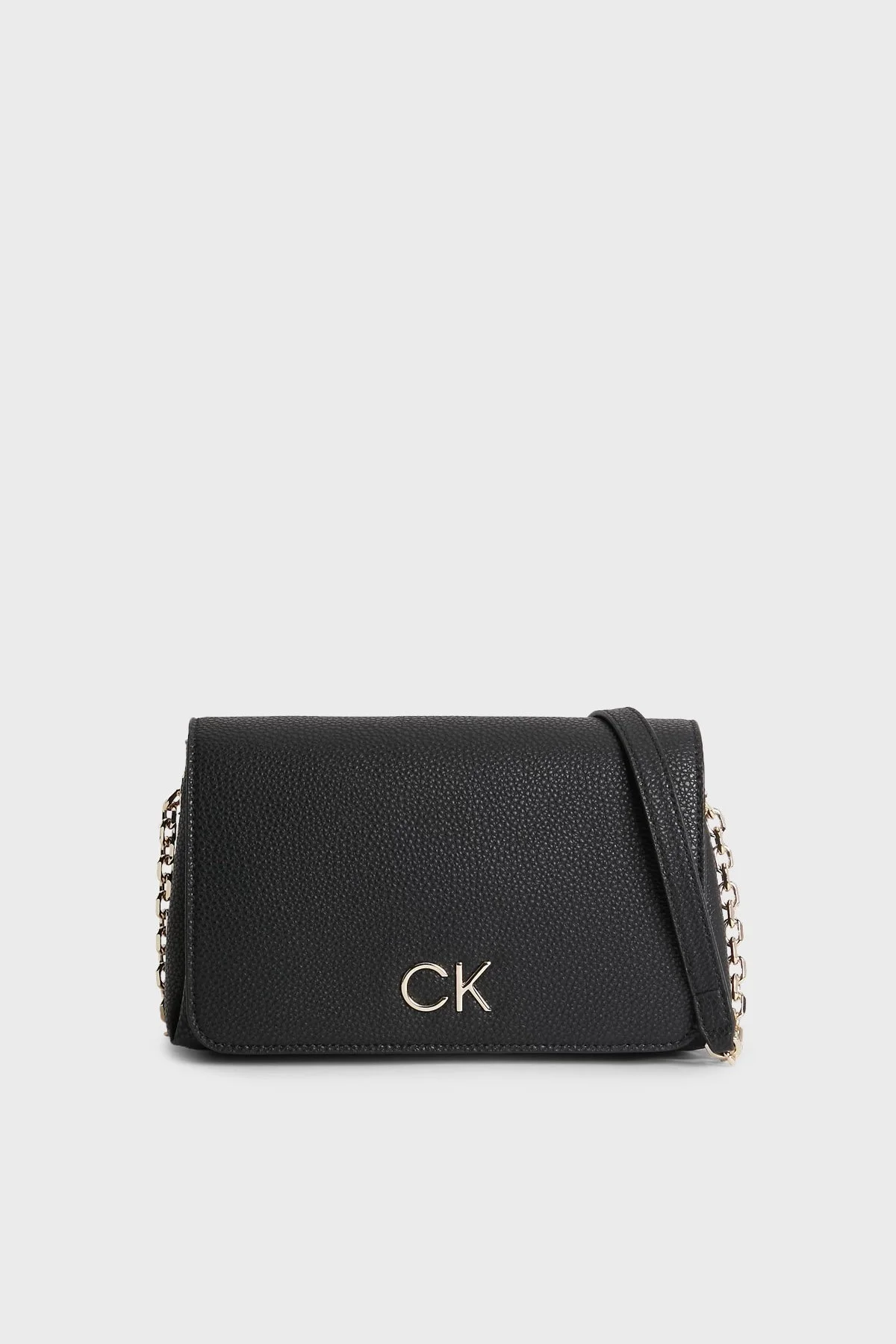 Calvin Klein Logolu Zincir Askılı K60K610455BAX Bayan Çanta K60K610455 BAX SİYAH - 1